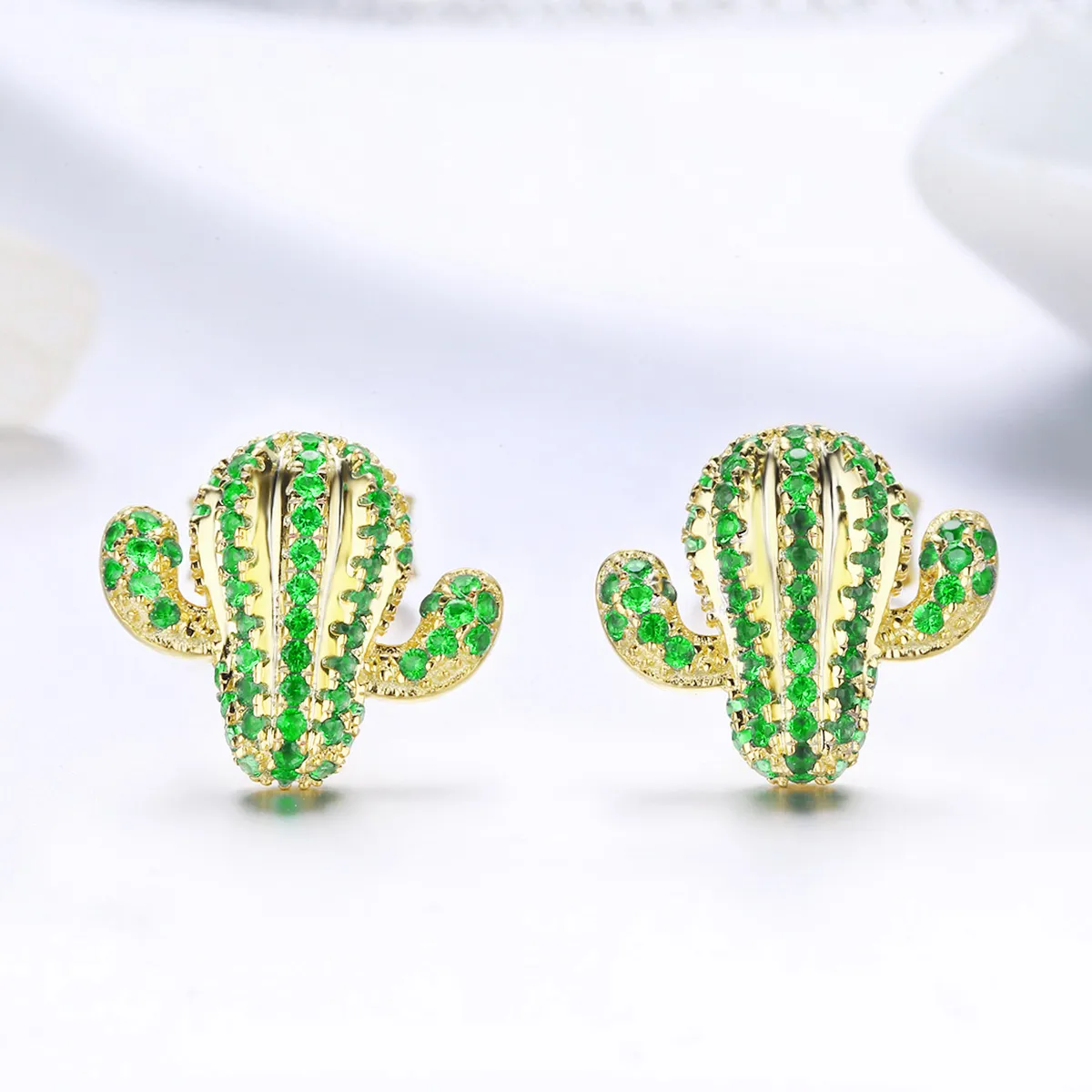 Pandora Style Cactus Stud Earrings - BSE013