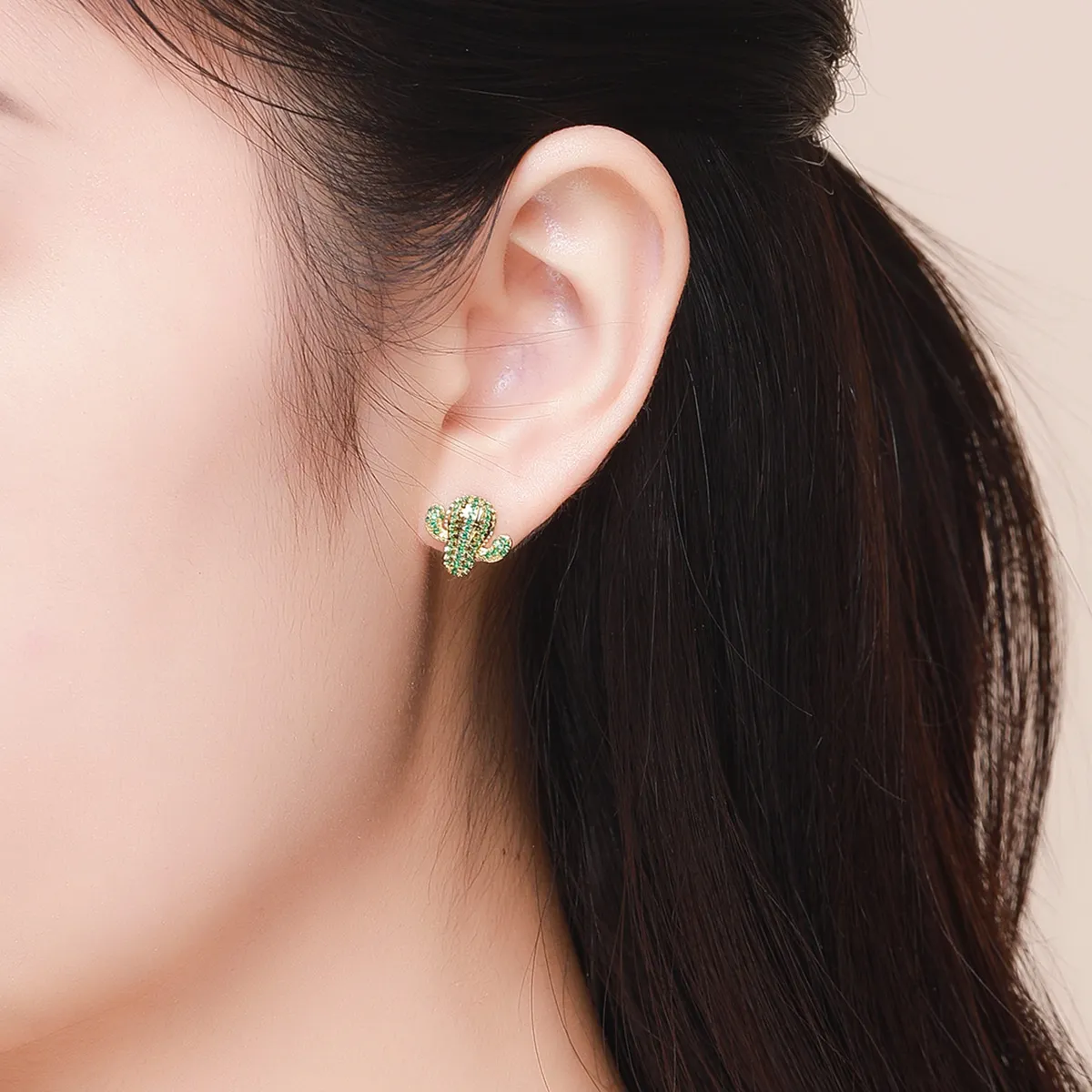 Pandora Style Cactus Stud Earrings - BSE013