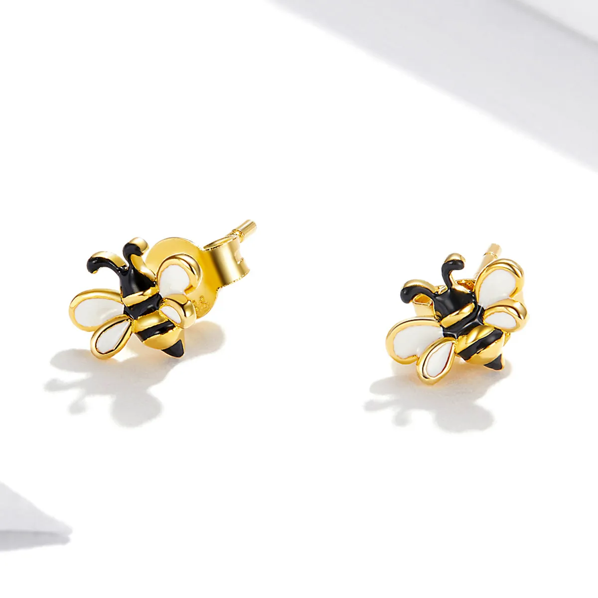 Pandora Style Cartoon Bee Stud Earrings - SCE1182