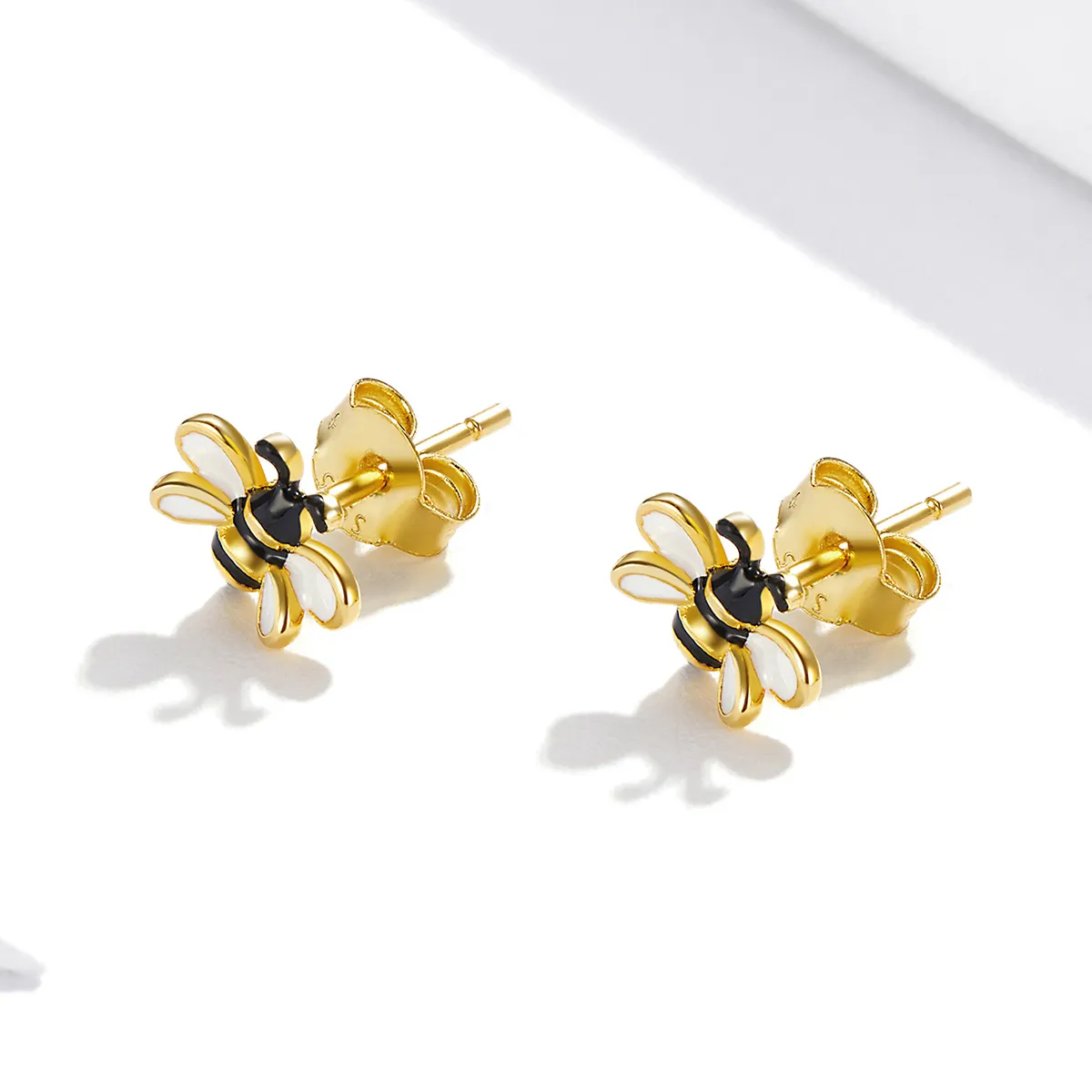 Pandora Style Cartoon Bee Stud Earrings - SCE1182