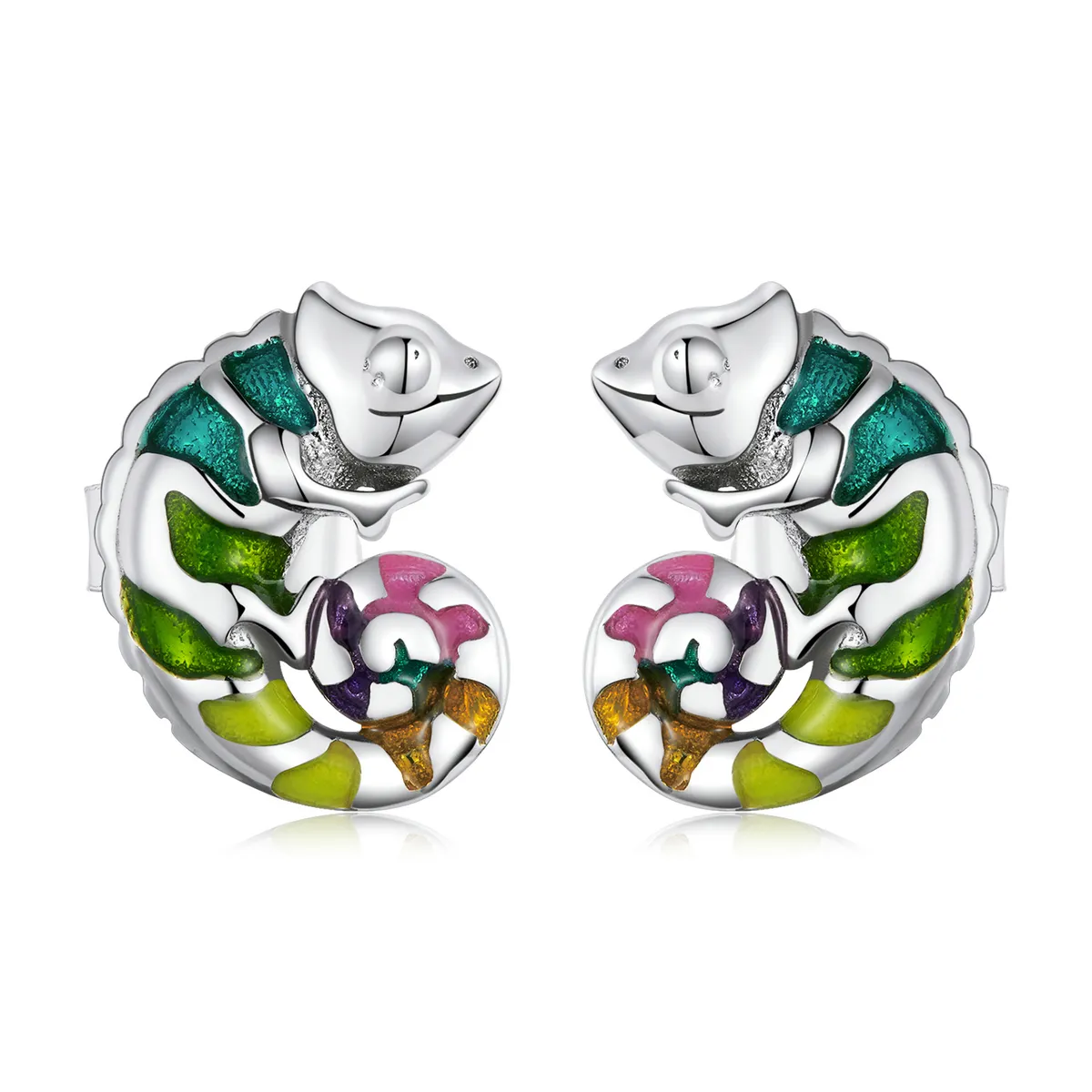 Pandora Style Chameleon Stud Earrings - BSE587