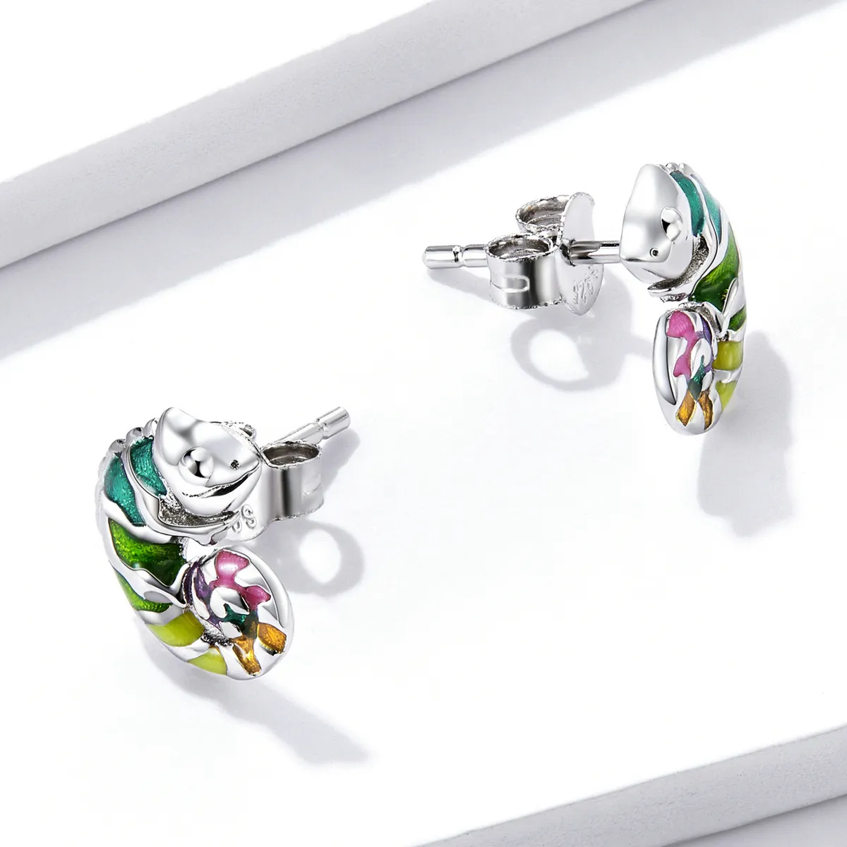 Pandora Style Chameleon Stud Earrings - BSE587