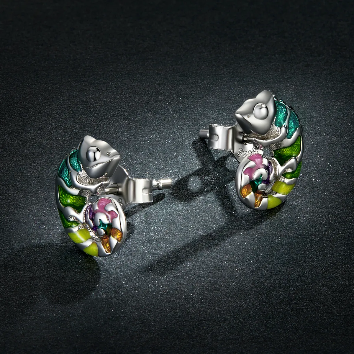 Pandora Style Chameleon Stud Earrings - BSE587