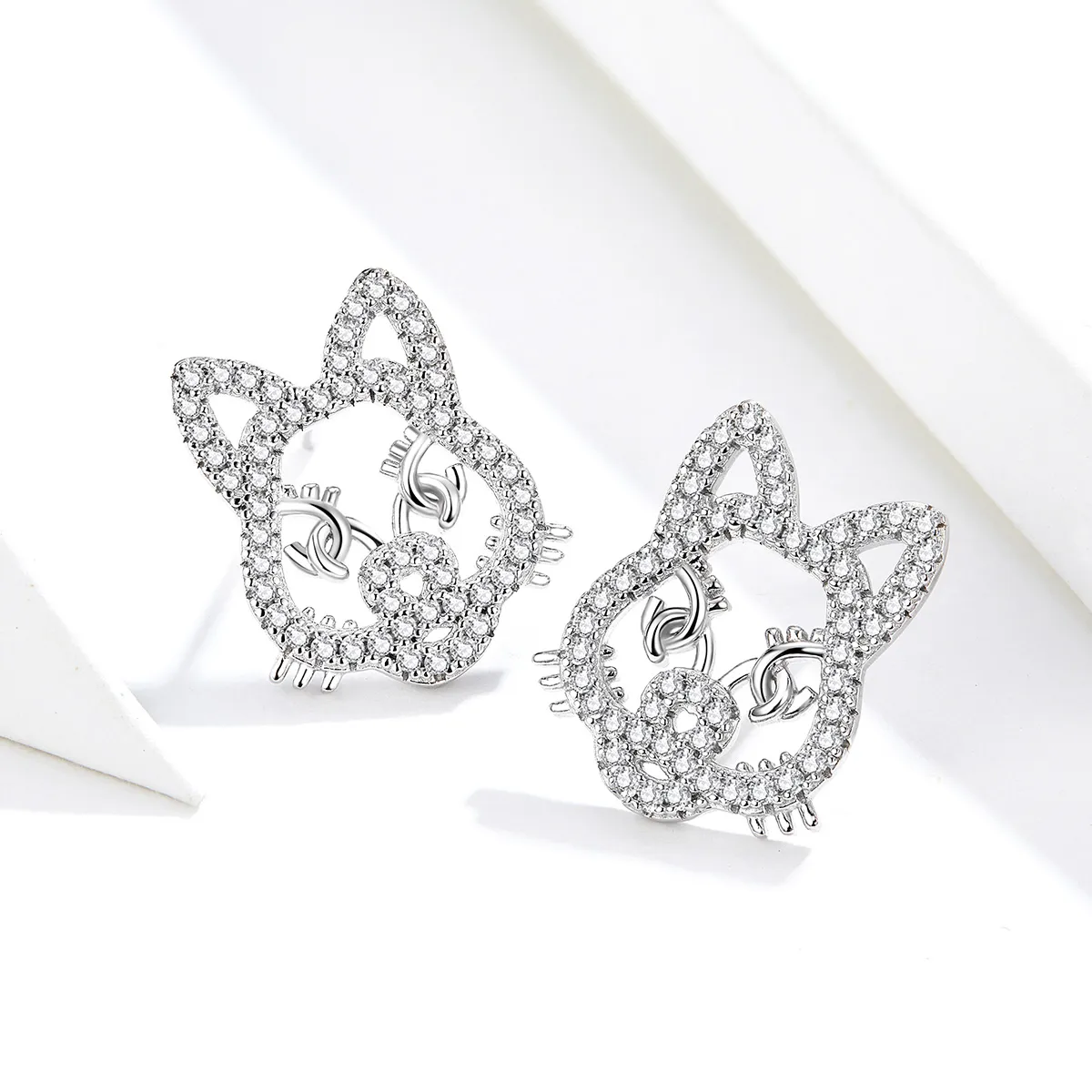 Pandora Style Cute and Cute Tiger Stud Earrings - SCE763