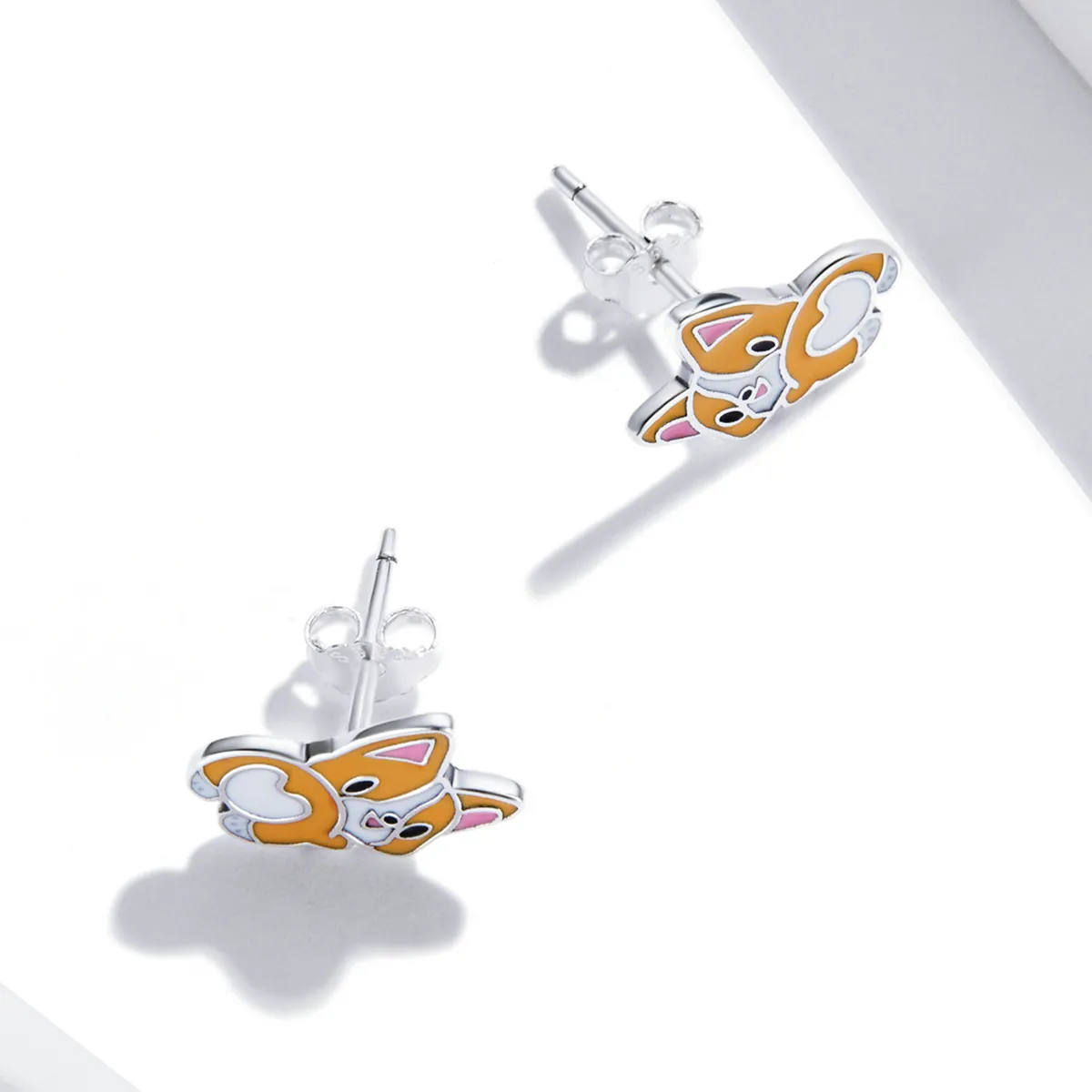 Pandora Style Cute Corgi Stud Earrings - SCE1281