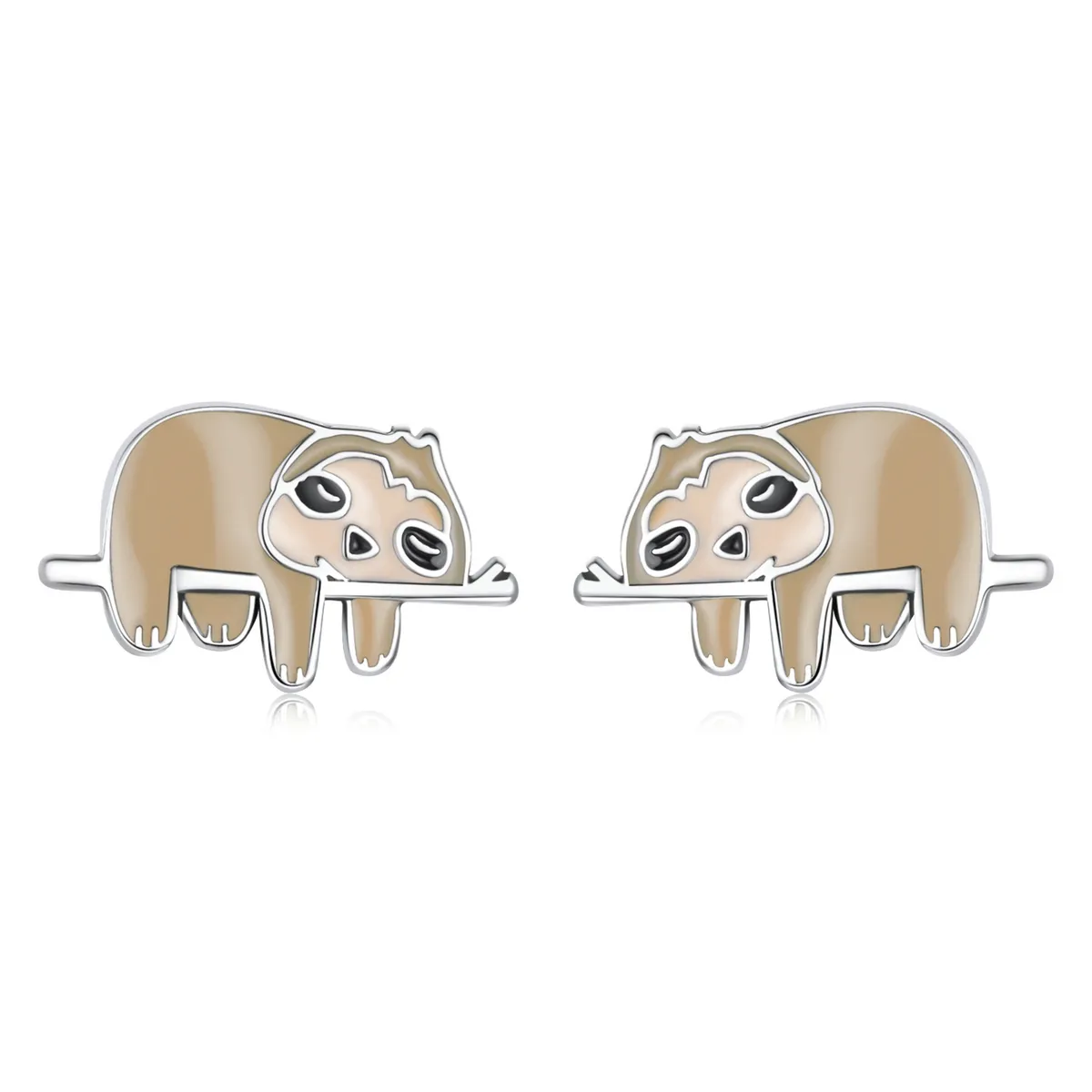 Pandora Style Cute Sloth Stud Earrings - SCE1280