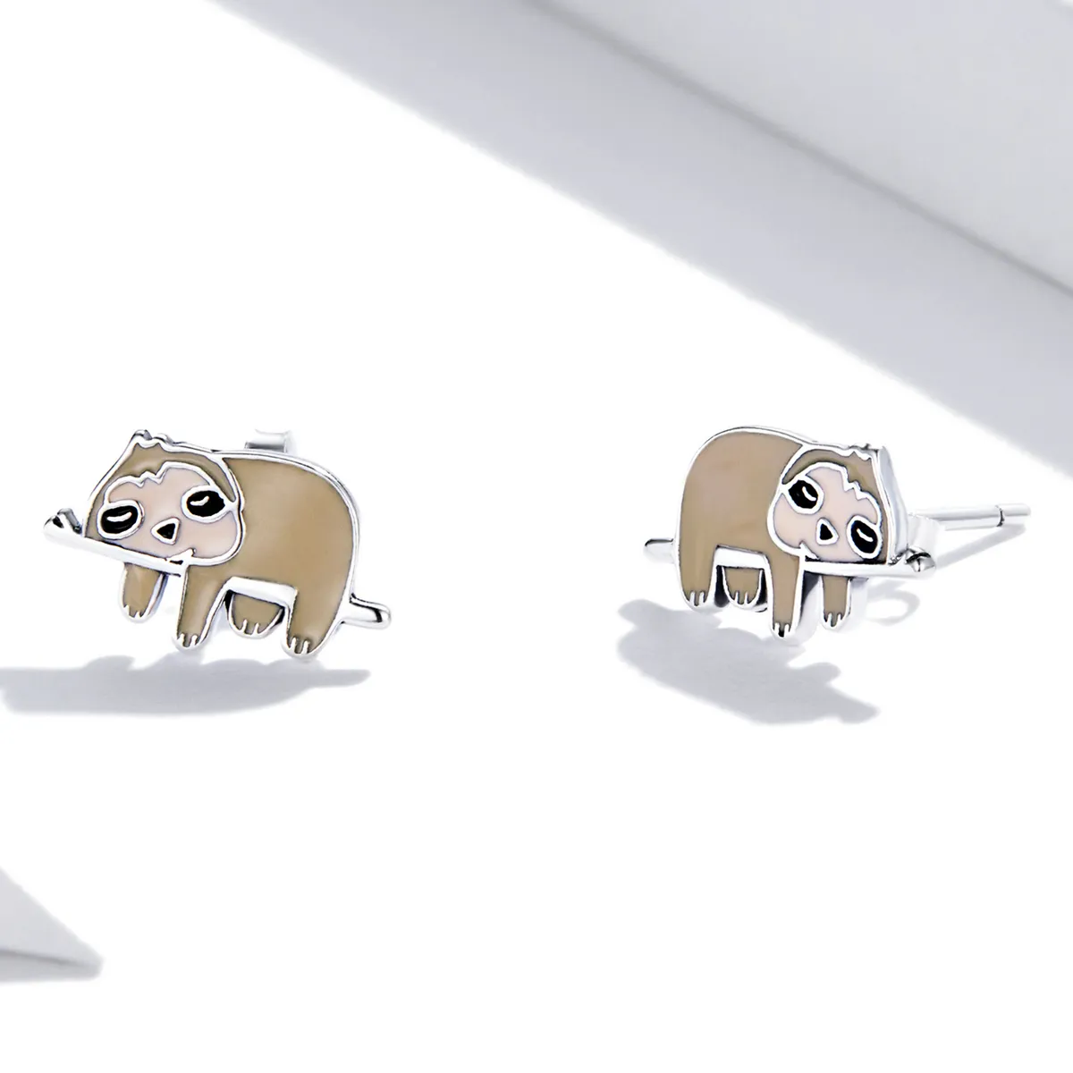 Pandora Style Cute Sloth Stud Earrings - SCE1280