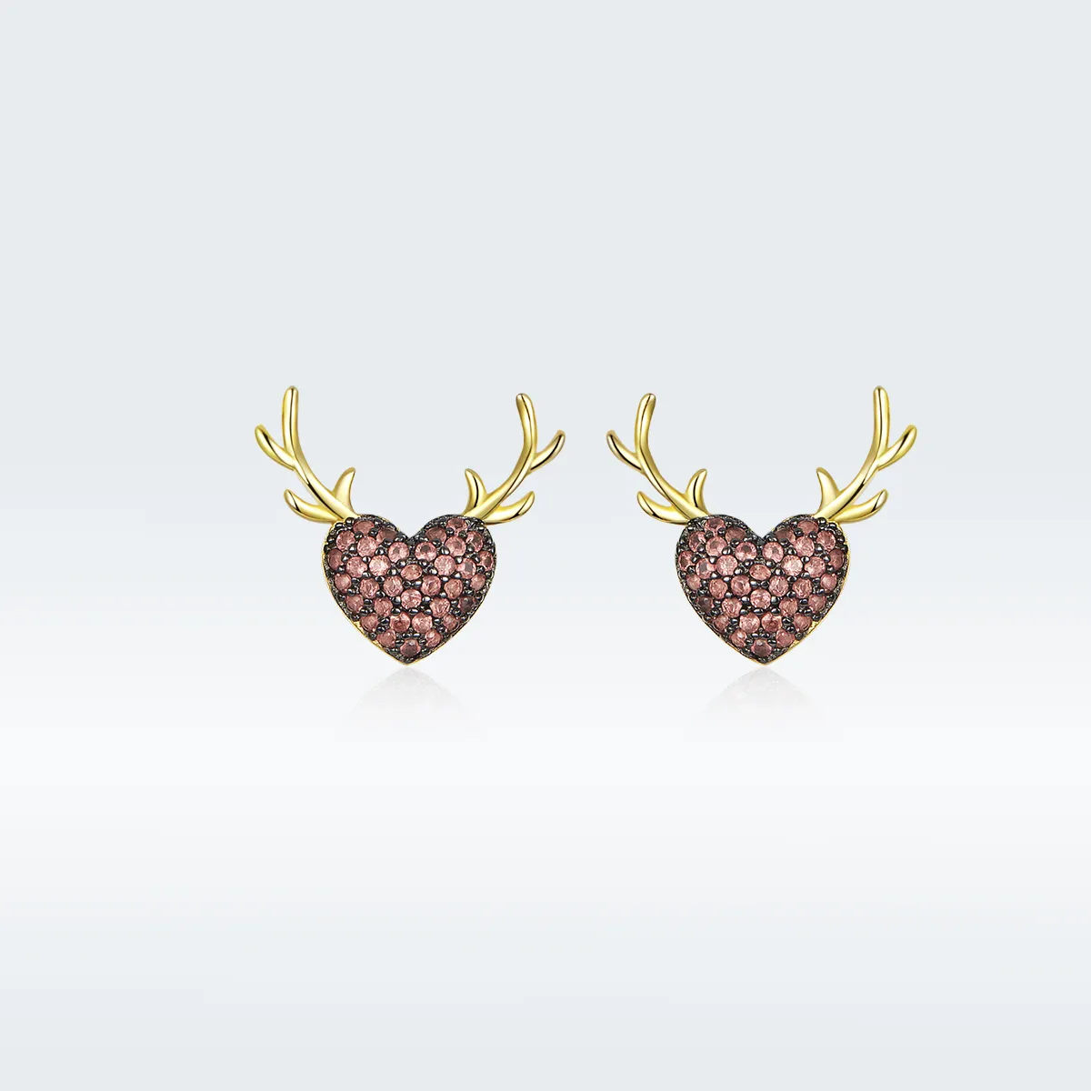 pandora style deer love stud earrings bse313