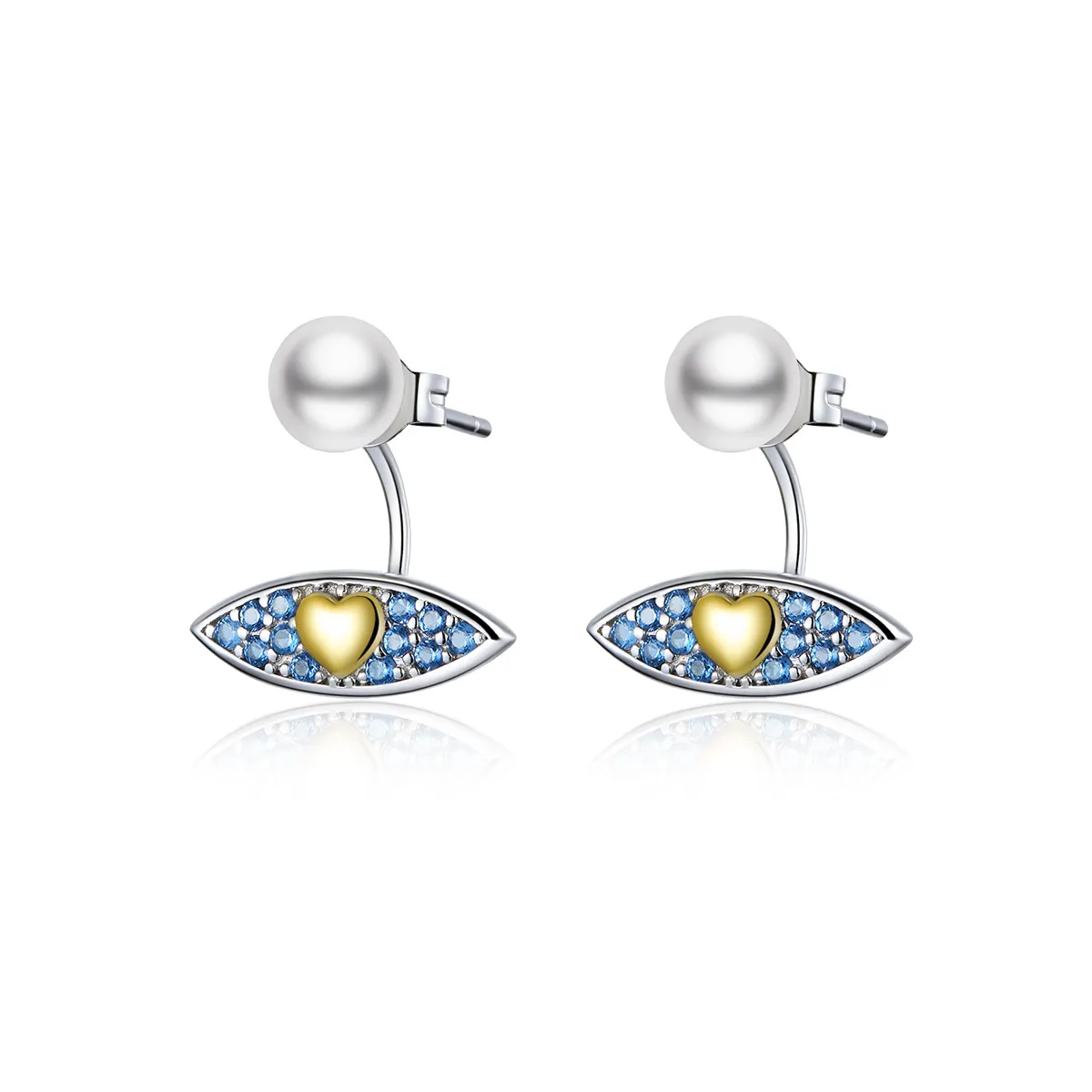 Pandora Style Devil Eye Stud Earrings - SCE822