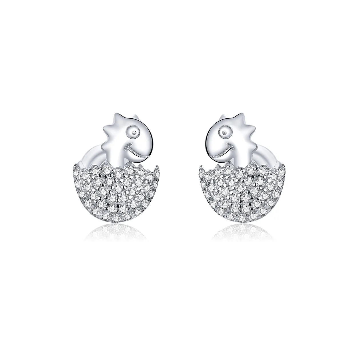 Pandora Style Dinosaur Baby Stud Earrings - BSE354