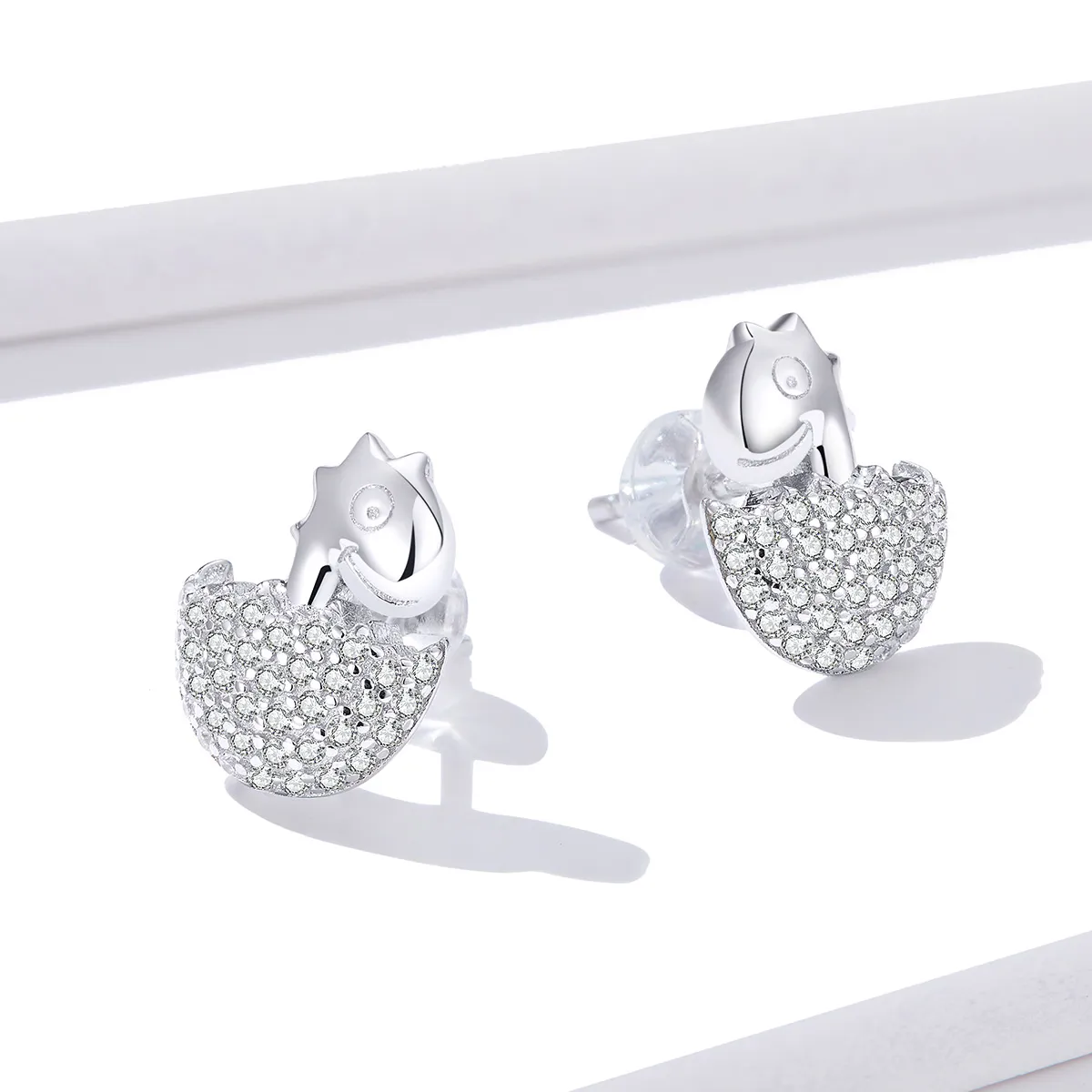 Pandora Style Dinosaur Baby Stud Earrings - BSE354