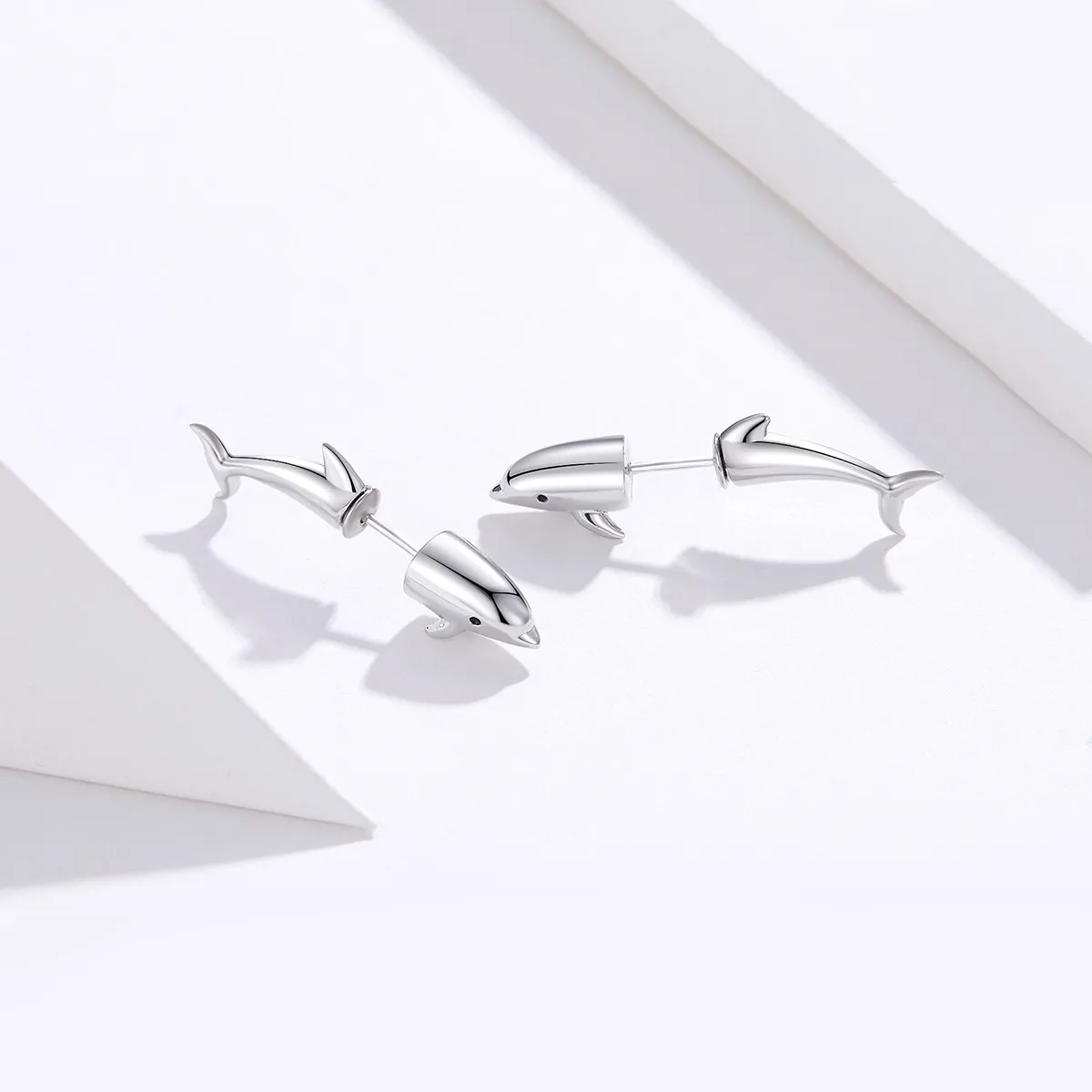 Pandora Style Dolphin Stud Earrings - BSE184