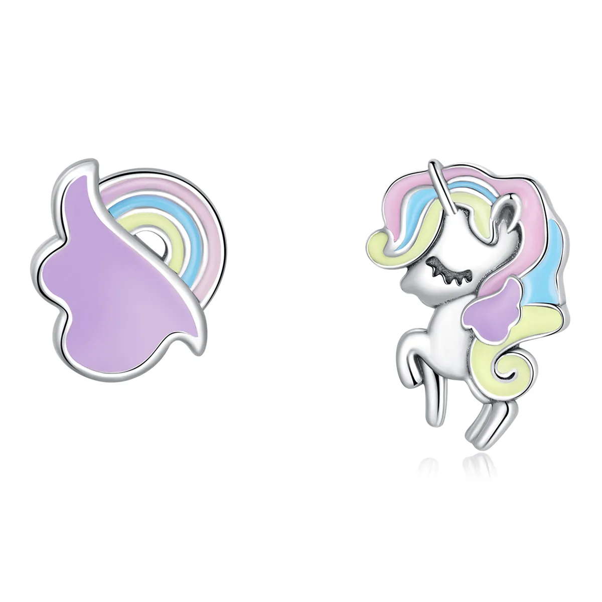 pandora style fantasy pony stud earrings sce1266