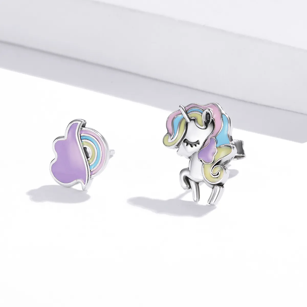 Pandora Style Fantasy Pony Stud Earrings - SCE1266