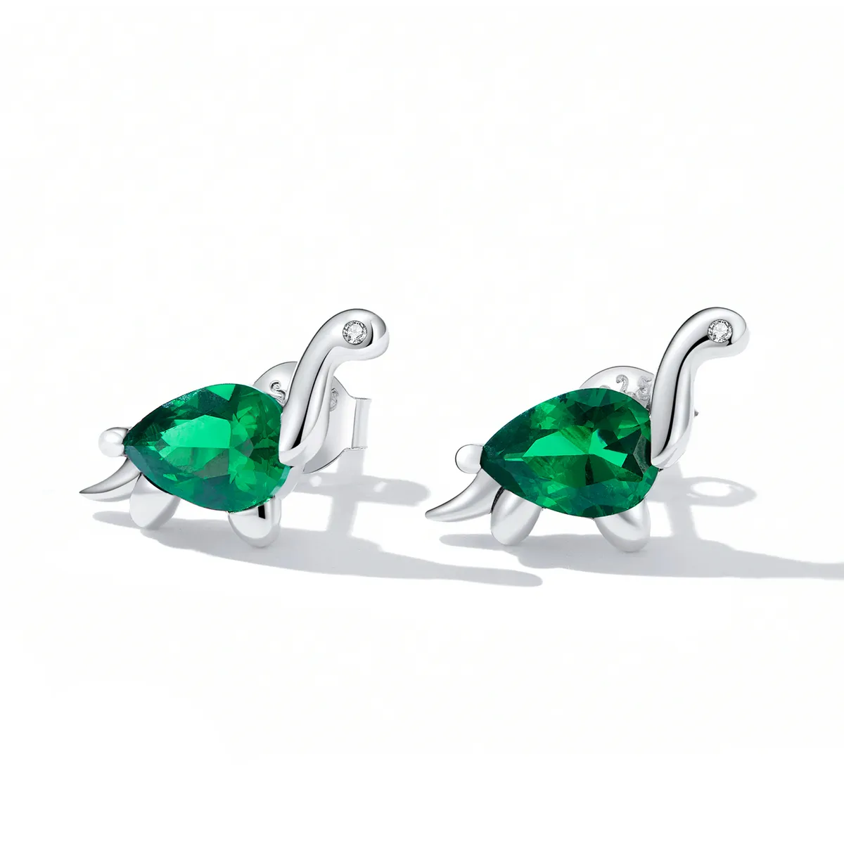 Pandora Style Fun Dinosaur Stud Earrings - SCE1379