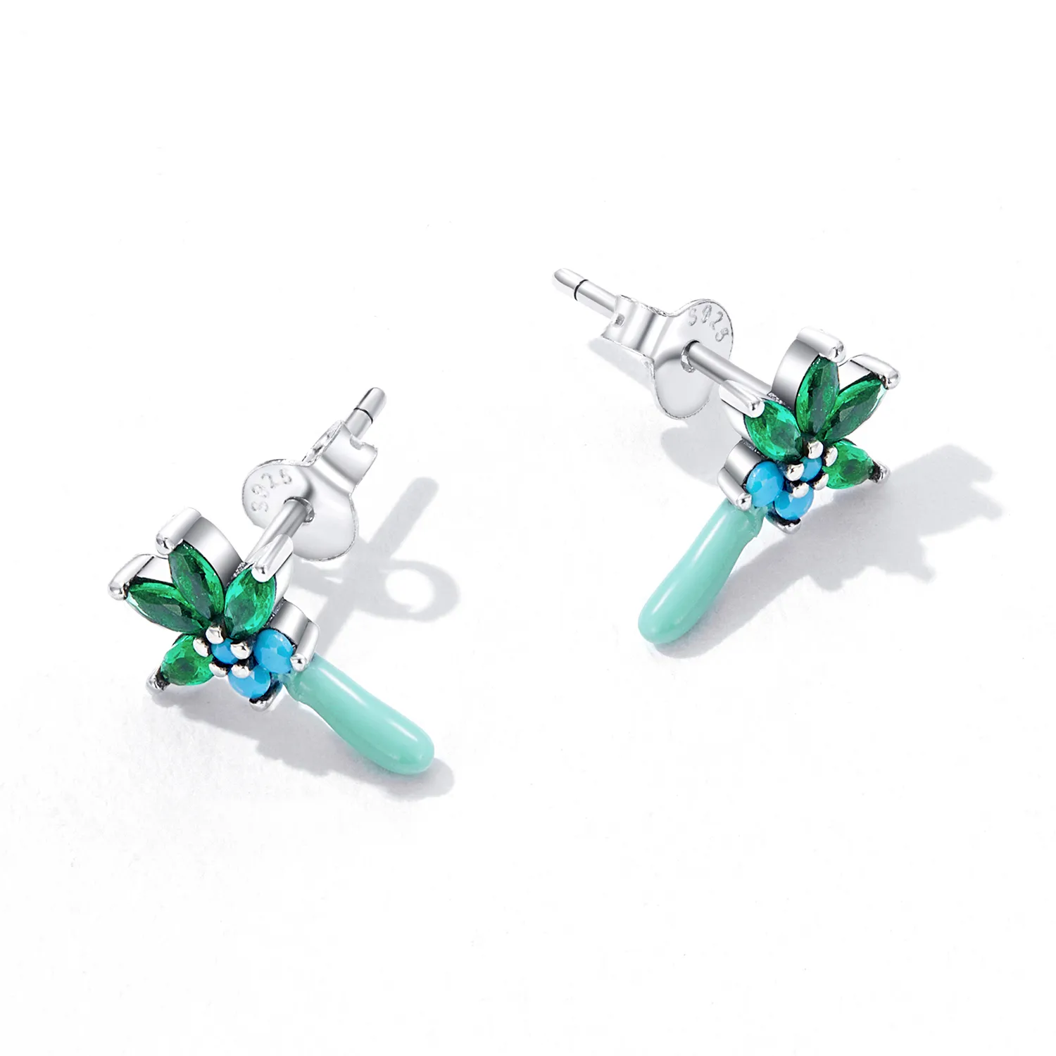 Pandora Style Funny Coconut Tree Stud Earrings - SCE1403