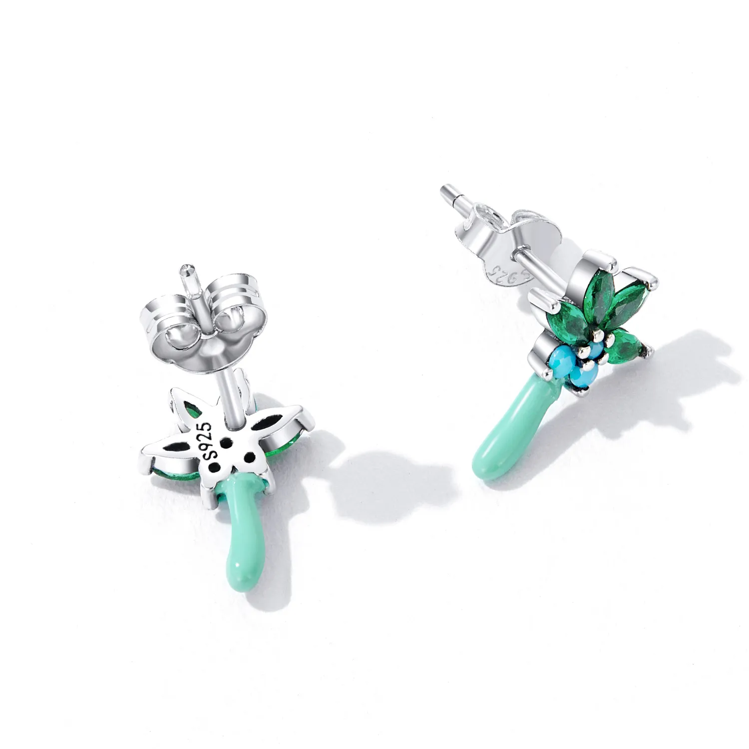 Pandora Style Funny Coconut Tree Stud Earrings - SCE1403