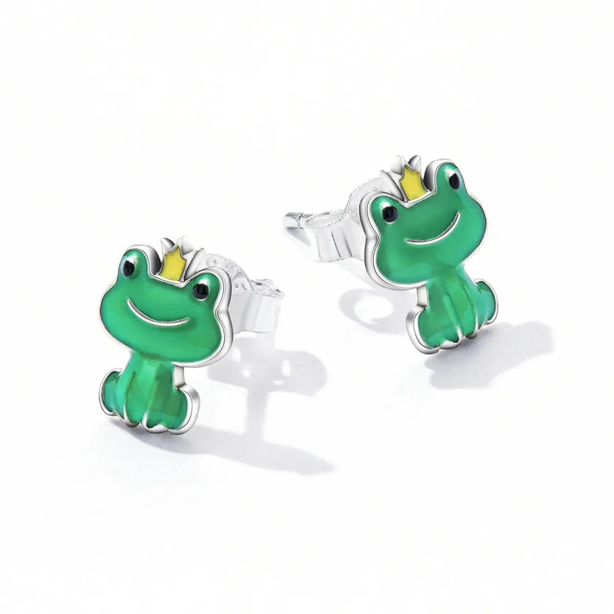 Pandora Style Funny Little Frog Stud Earrings - SCE1380