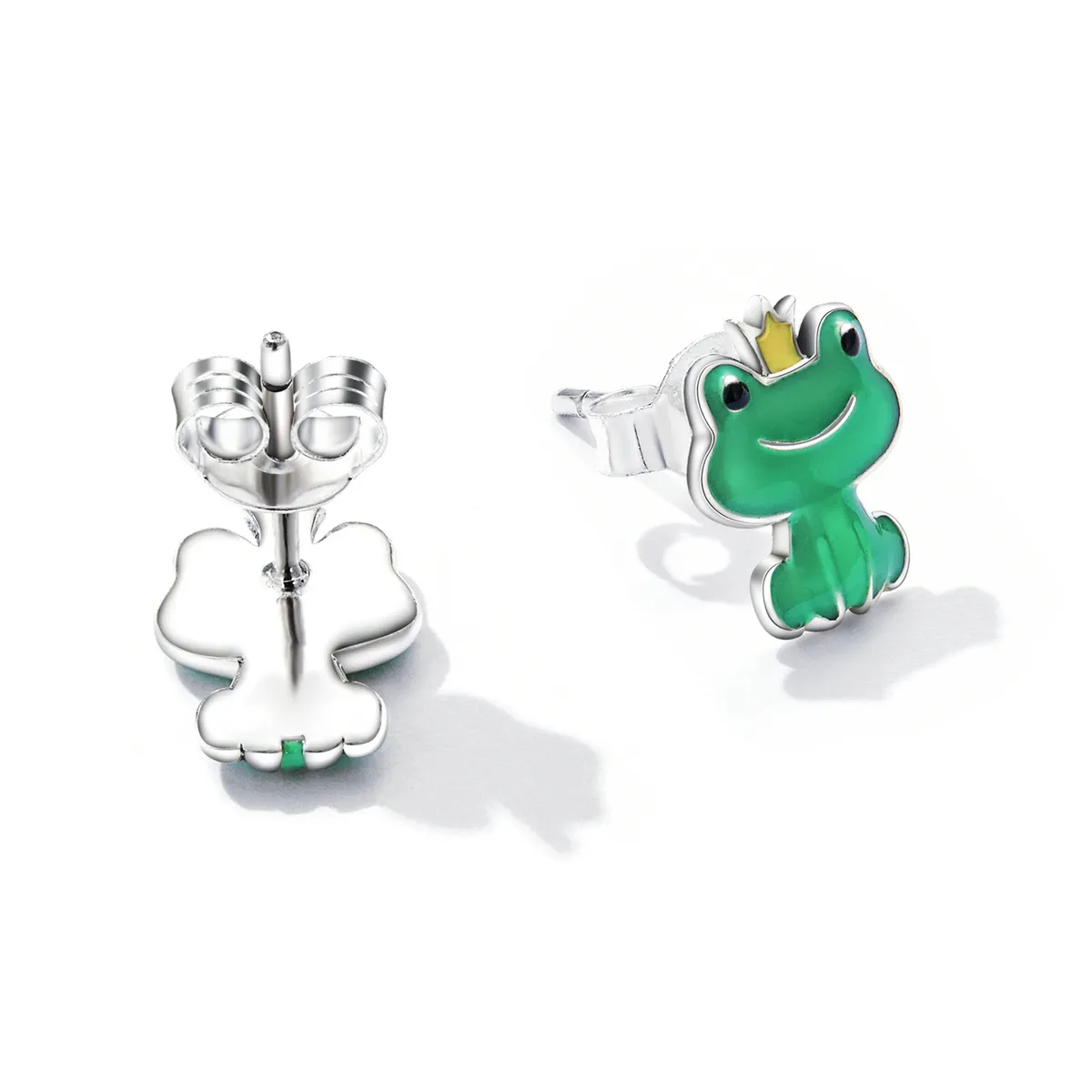 Pandora Style Funny Little Frog Stud Earrings - SCE1380