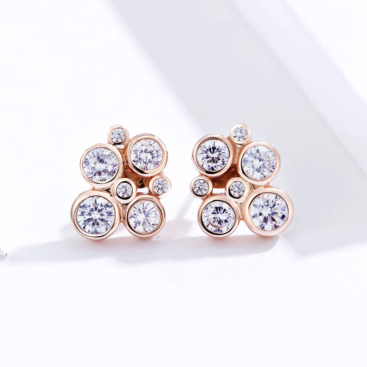 Pandora Style Geometric Bubble Stud Earrings - SCE810