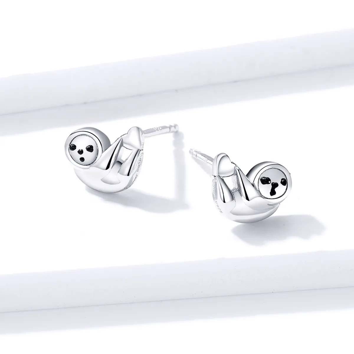 Pandora Style Little Sloth Stud Earrings - BSE303