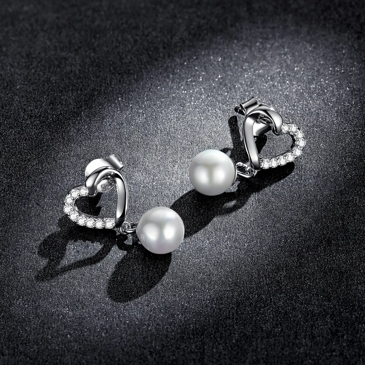 Pandora Style Love Shell Beads-Elegant Stud Earrings - BSE552