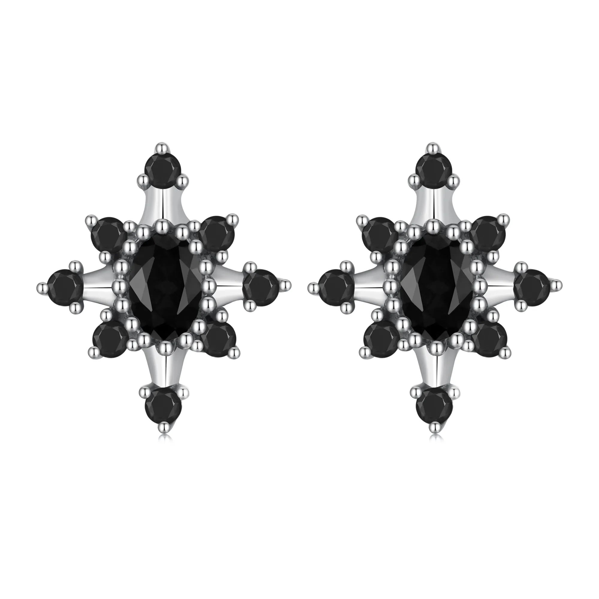 Pandora Style Mans Star Stud Earrings - SCE1521