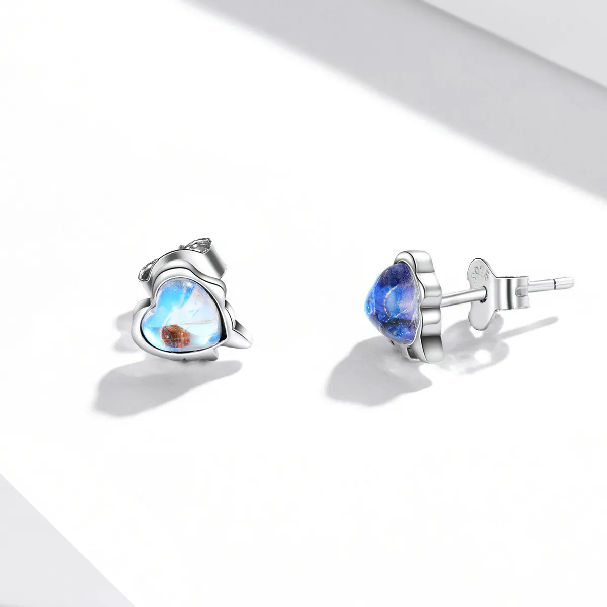 Pandora Style Melting Love Stud Earrings - SCE1306