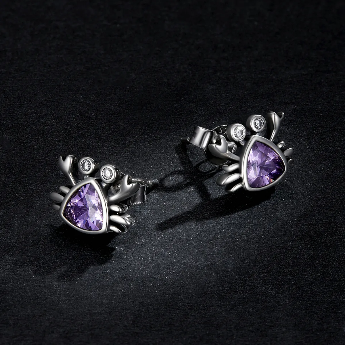 Pandora Style Mini Crab Stud Earrings - BSE572