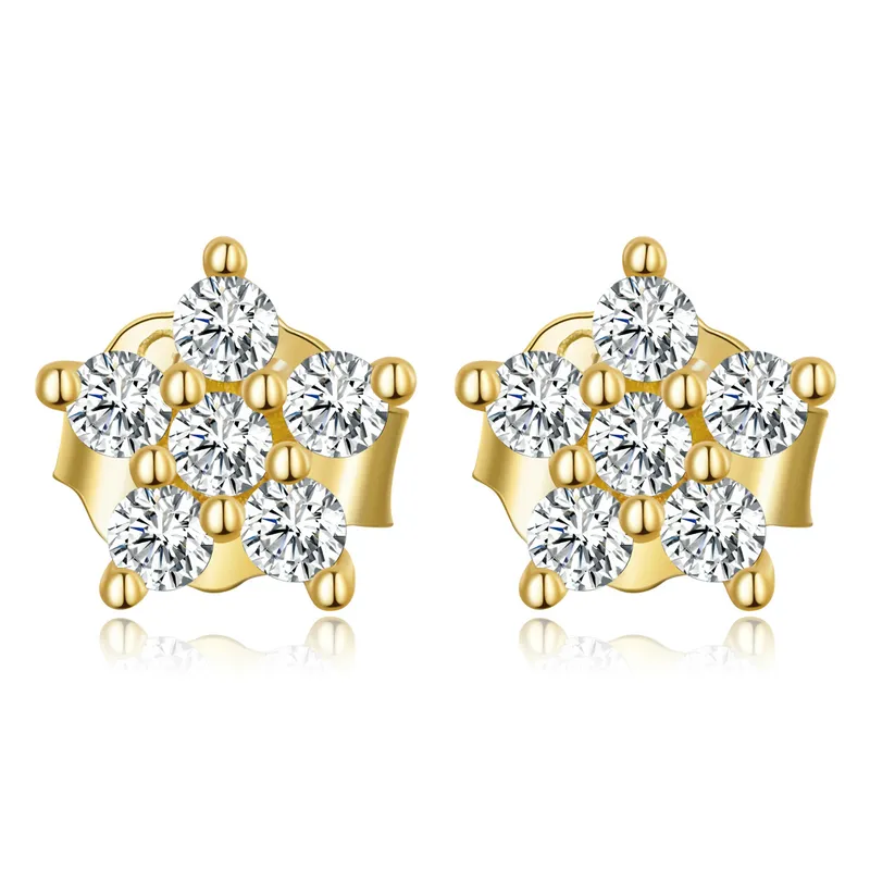 pandora style mini flower stud earrings bse598b