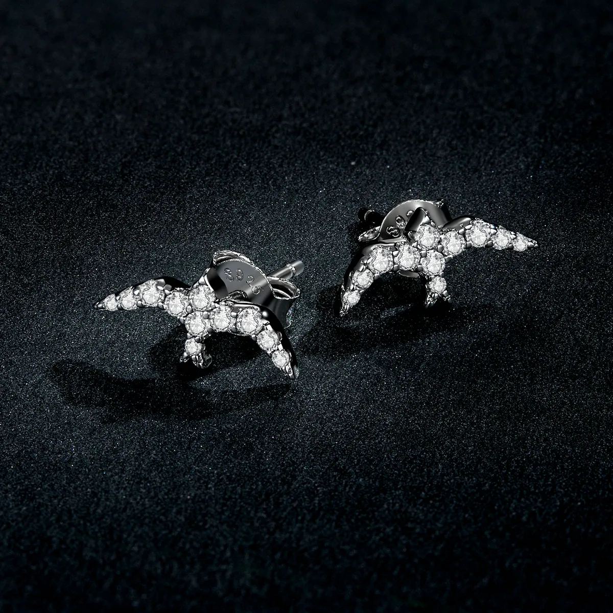 Pandora Style Mini Swallow Stud Earrings - BSE594