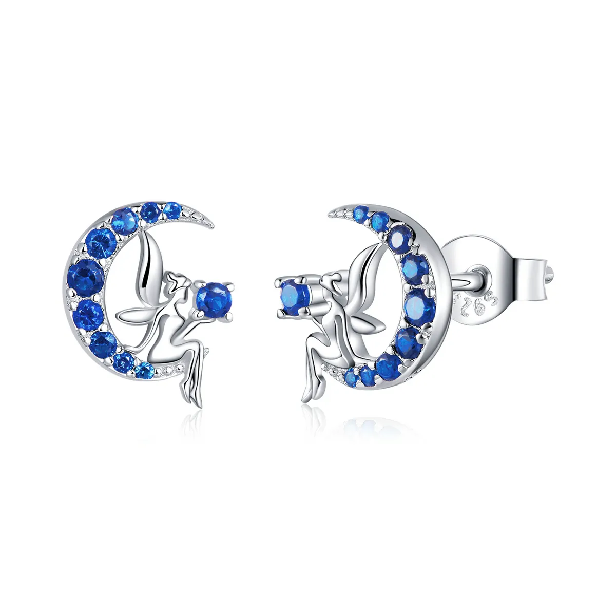 Pandora Style Moon Elf Stud Earrings - BSE376