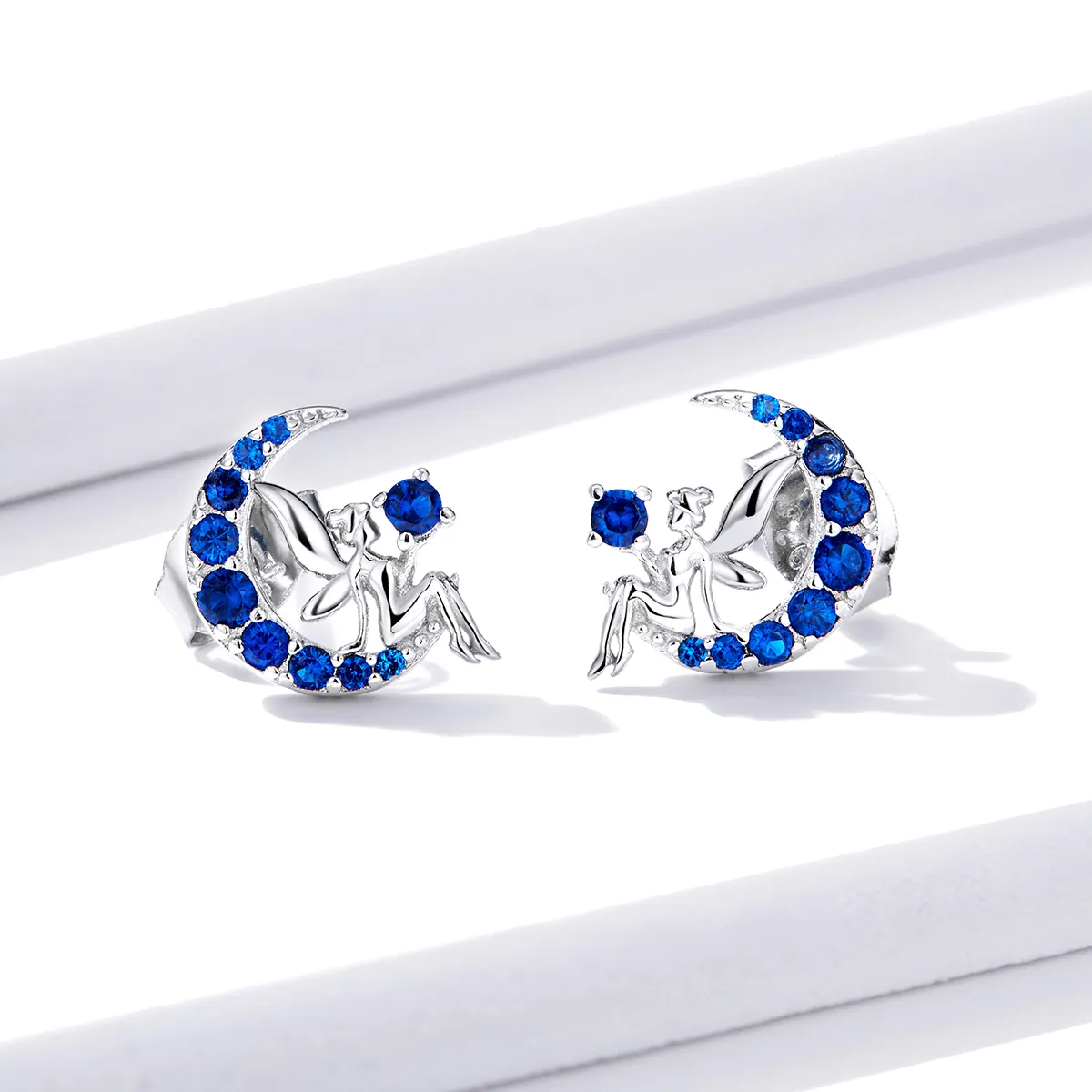 Pandora Style Moon Elf Stud Earrings - BSE376