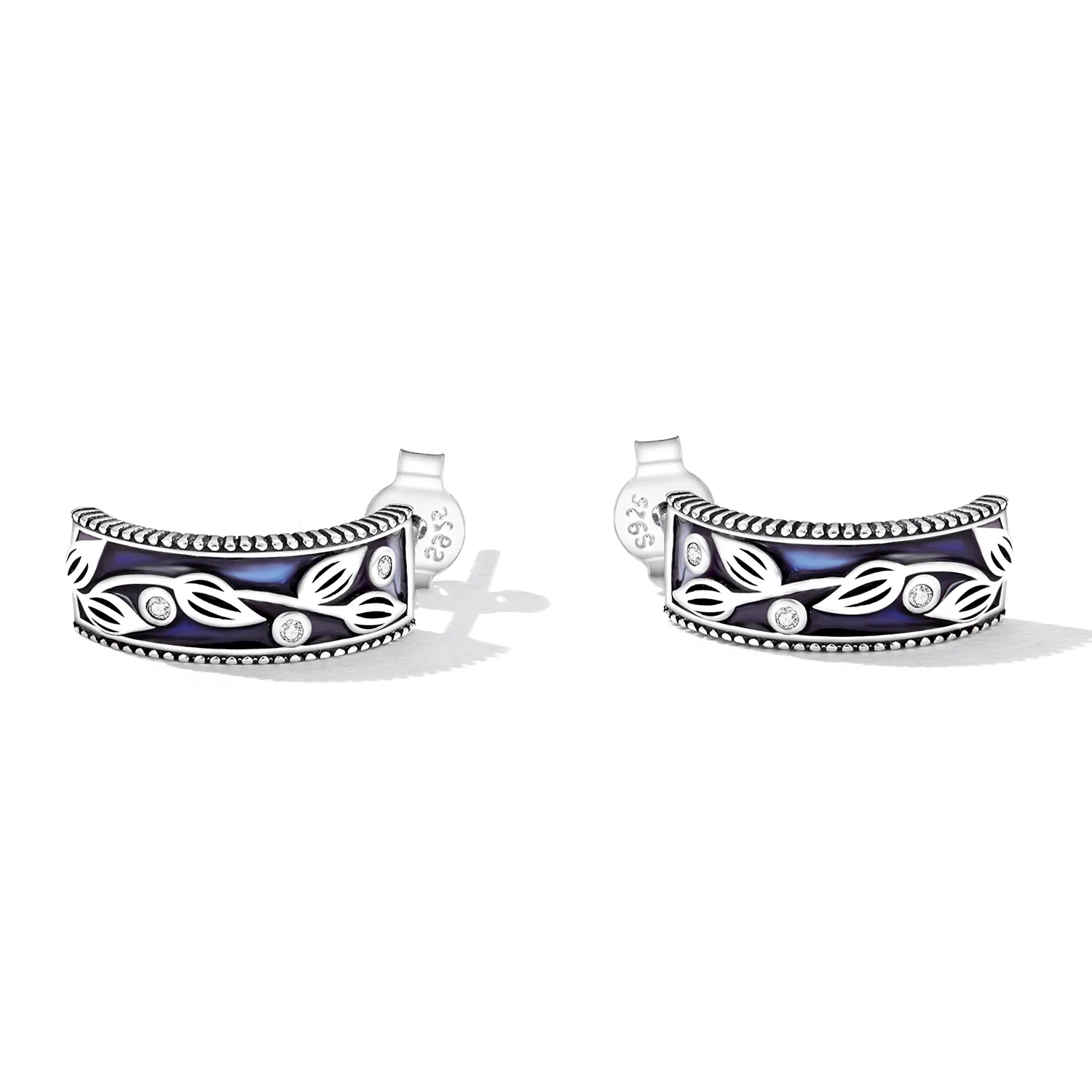 Pandora Style Retro Pattern Stud Earrings - SCE1415