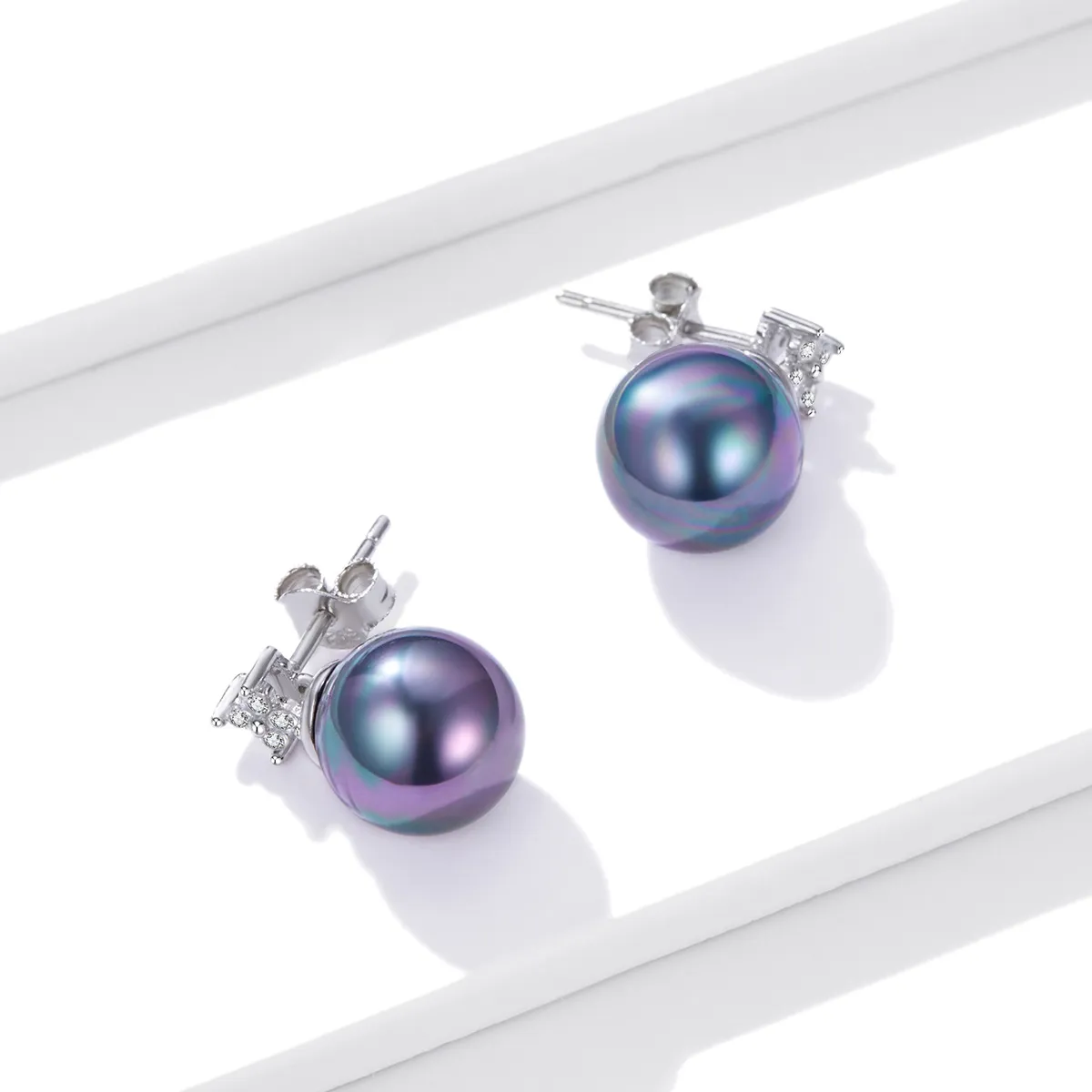 Pandora Style Shiny Beads Stud Earrings - BSE498