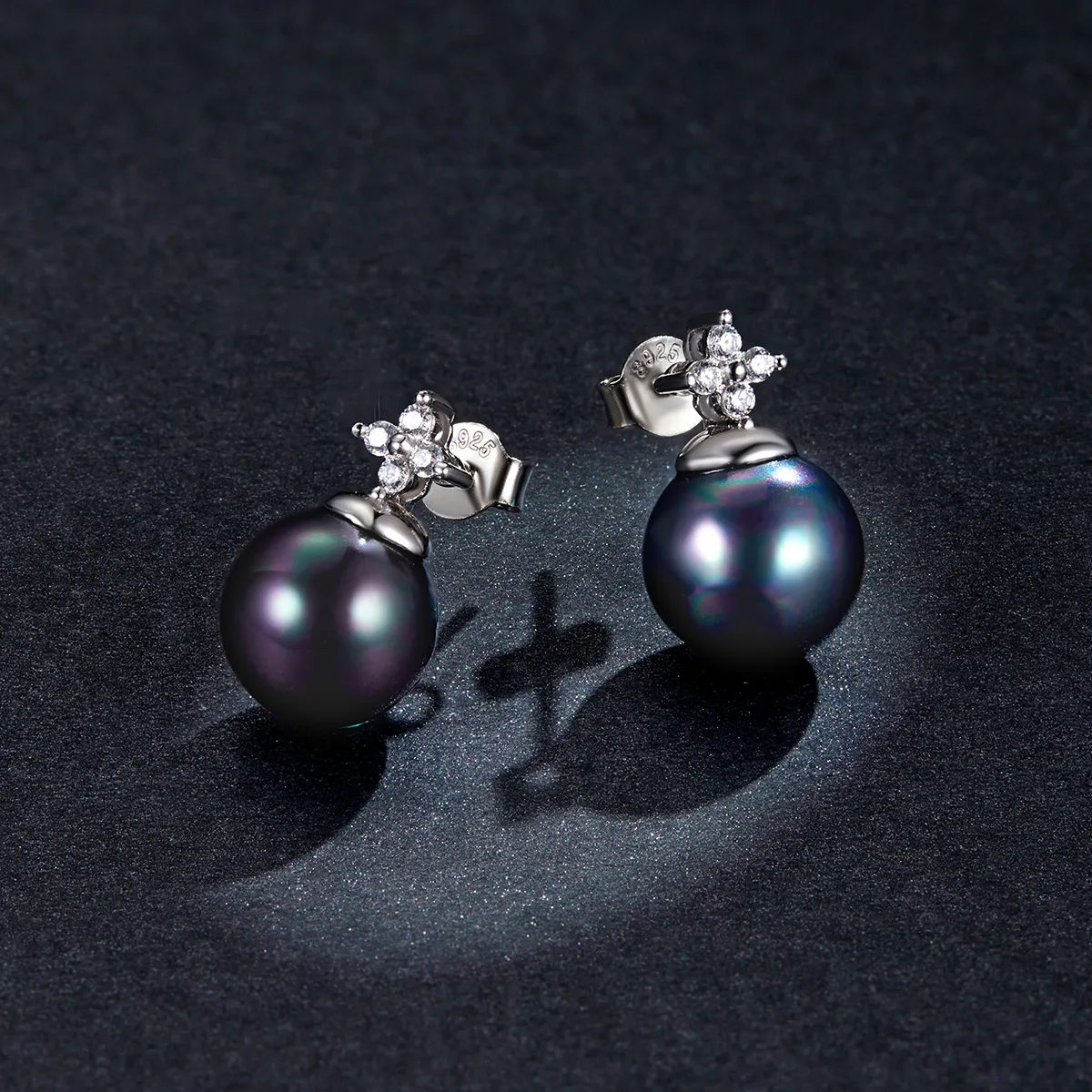 Pandora Style Shiny Beads Stud Earrings - BSE498