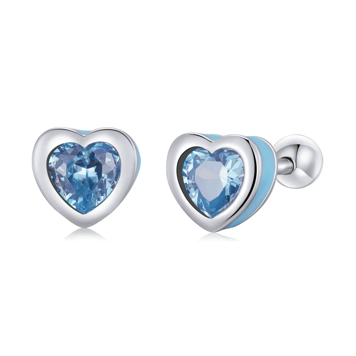 pandora style simple love stud earrings sce1352lb