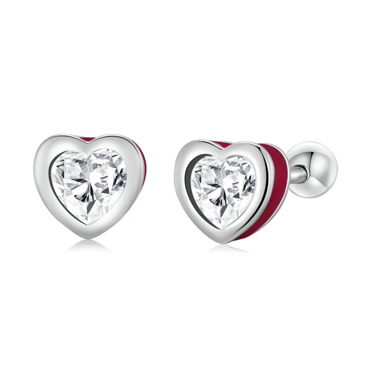 pandora style simple love stud earrings sce1352vt