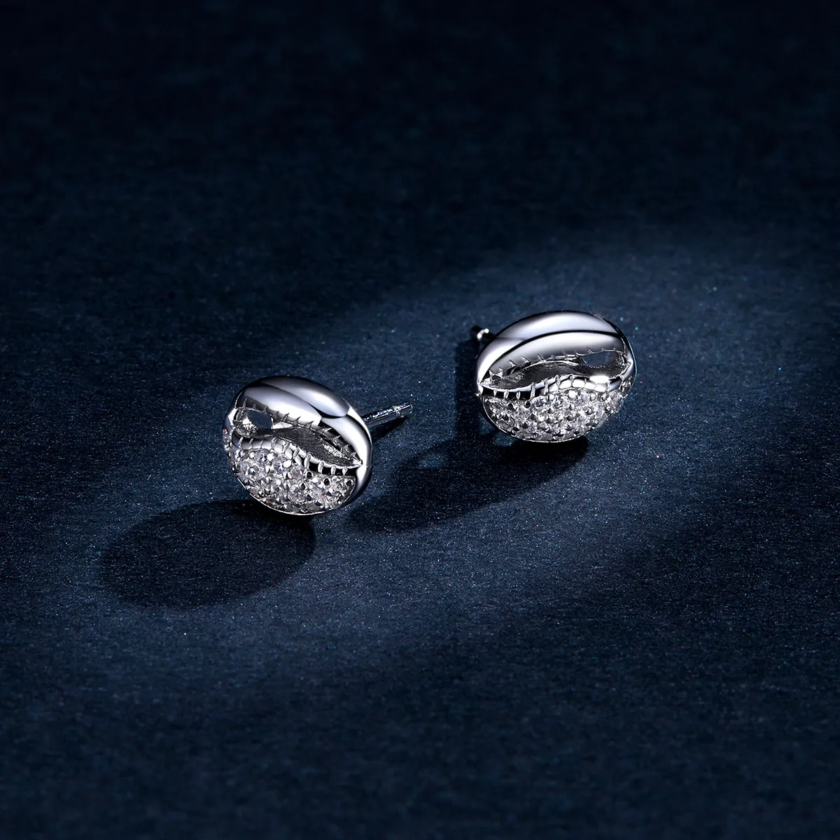 Pandora Style Simple Shell Stud Earrings - BSE409