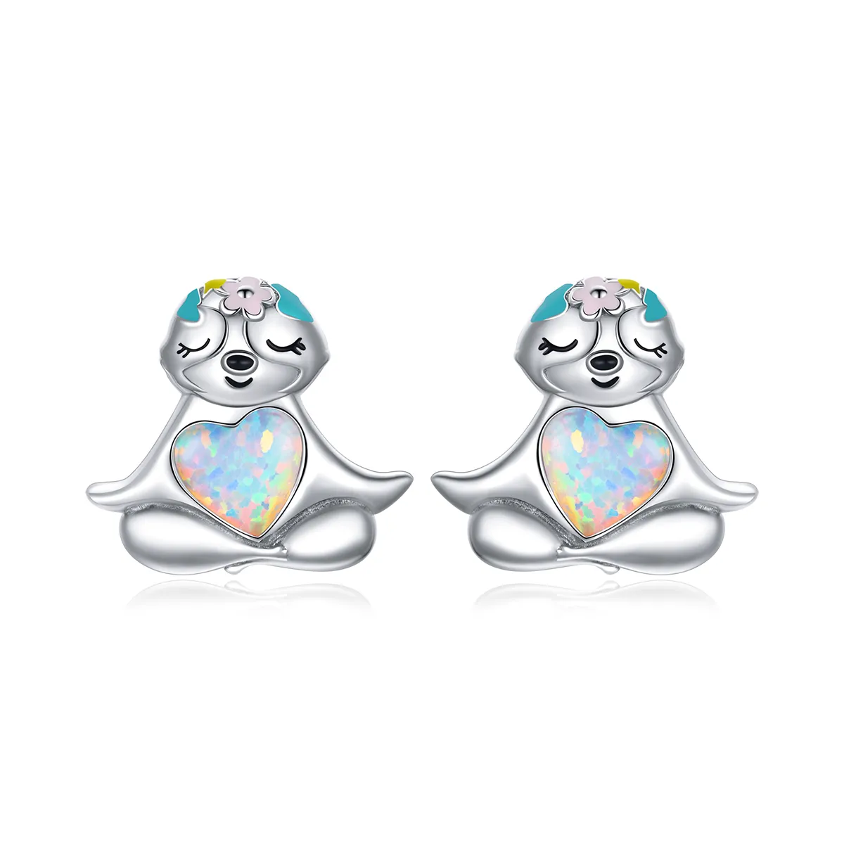 Pandora Style Sloth Stud Earrings - BSE483