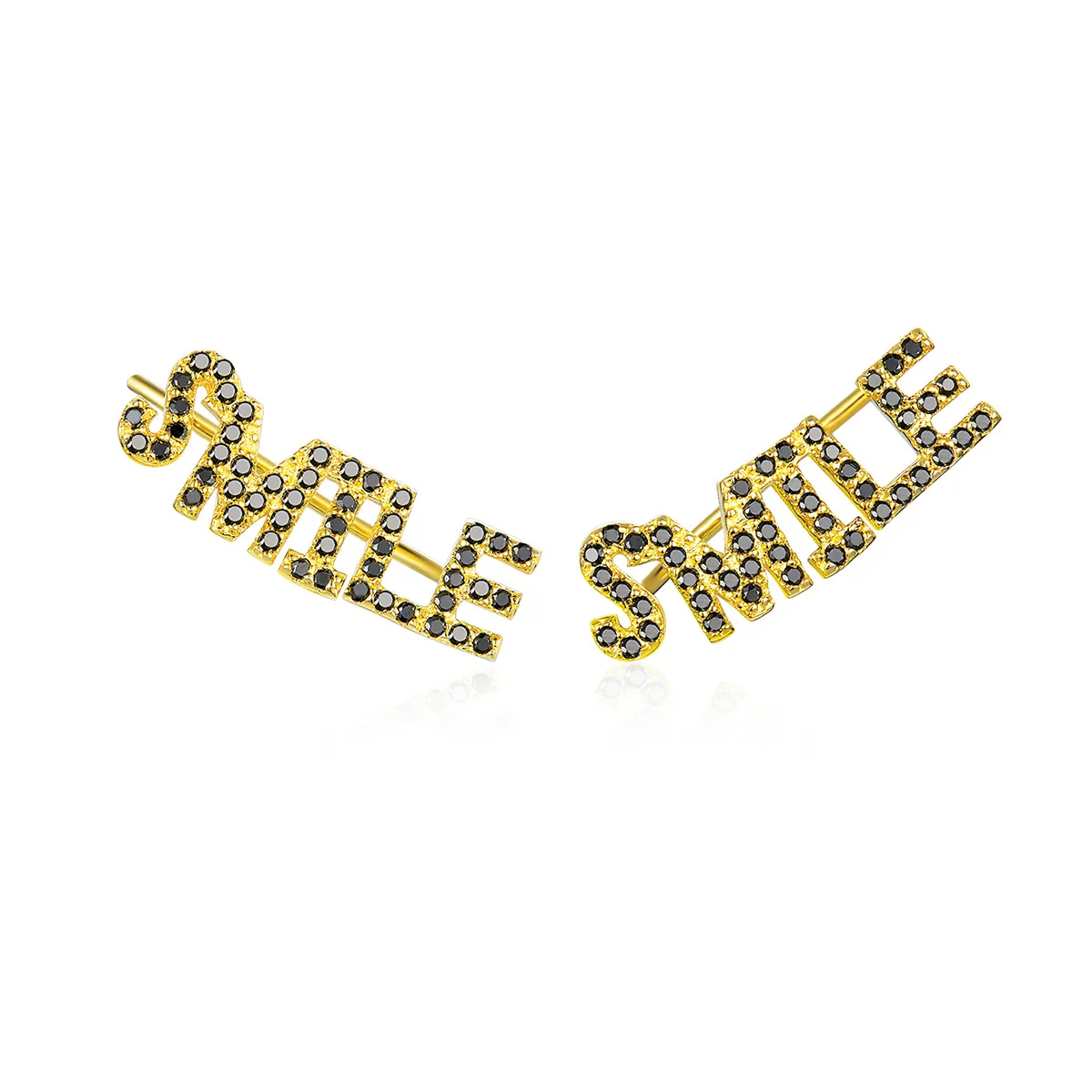 Pandora Style Smile Stud Earrings - SCE764