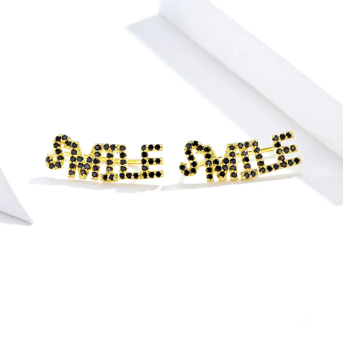 Pandora Style Smile Stud Earrings - SCE764