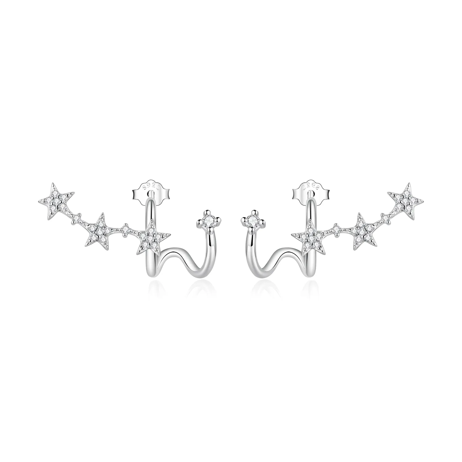 pandora style star stud earrings bse700