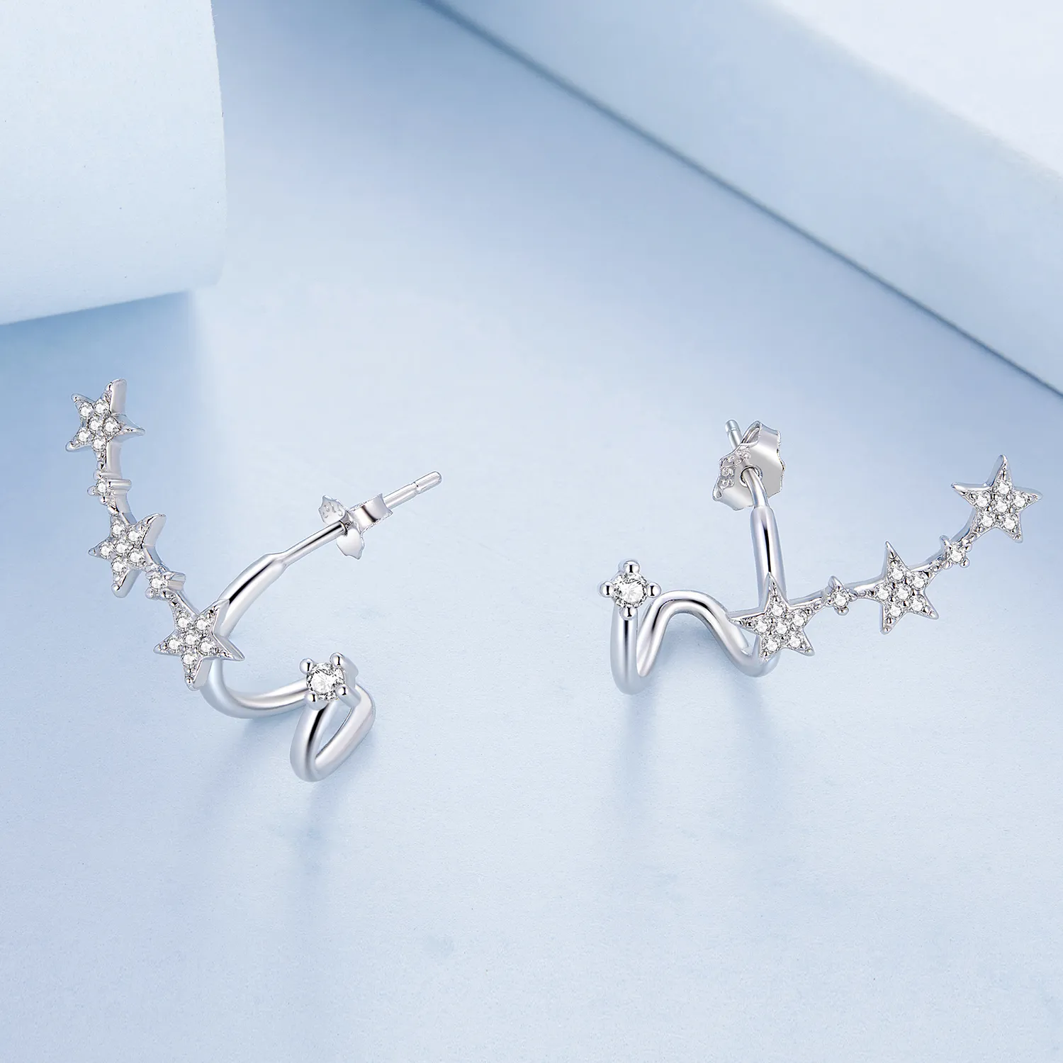 Pandora Style Star Stud Earrings - BSE700