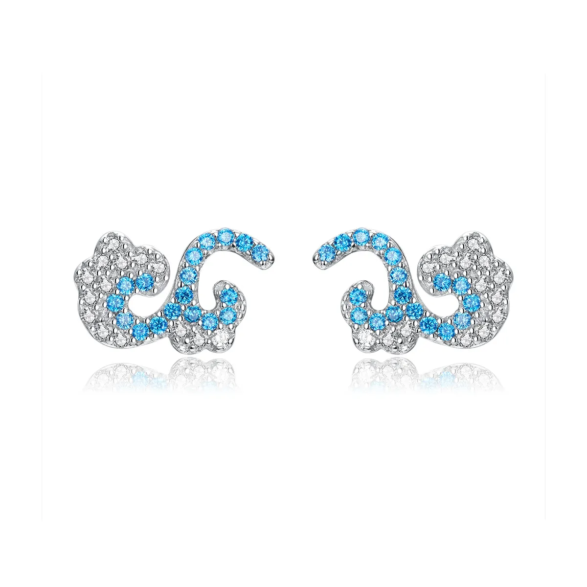 Pandora Style Summer Spray Stud Earrings - BSE121