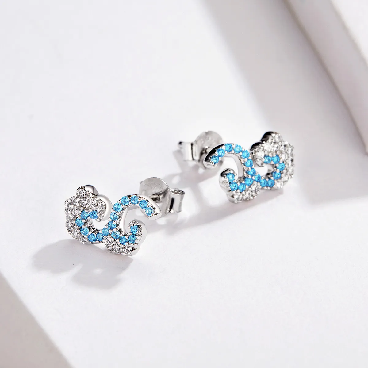 Pandora Style Summer Spray Stud Earrings - BSE121