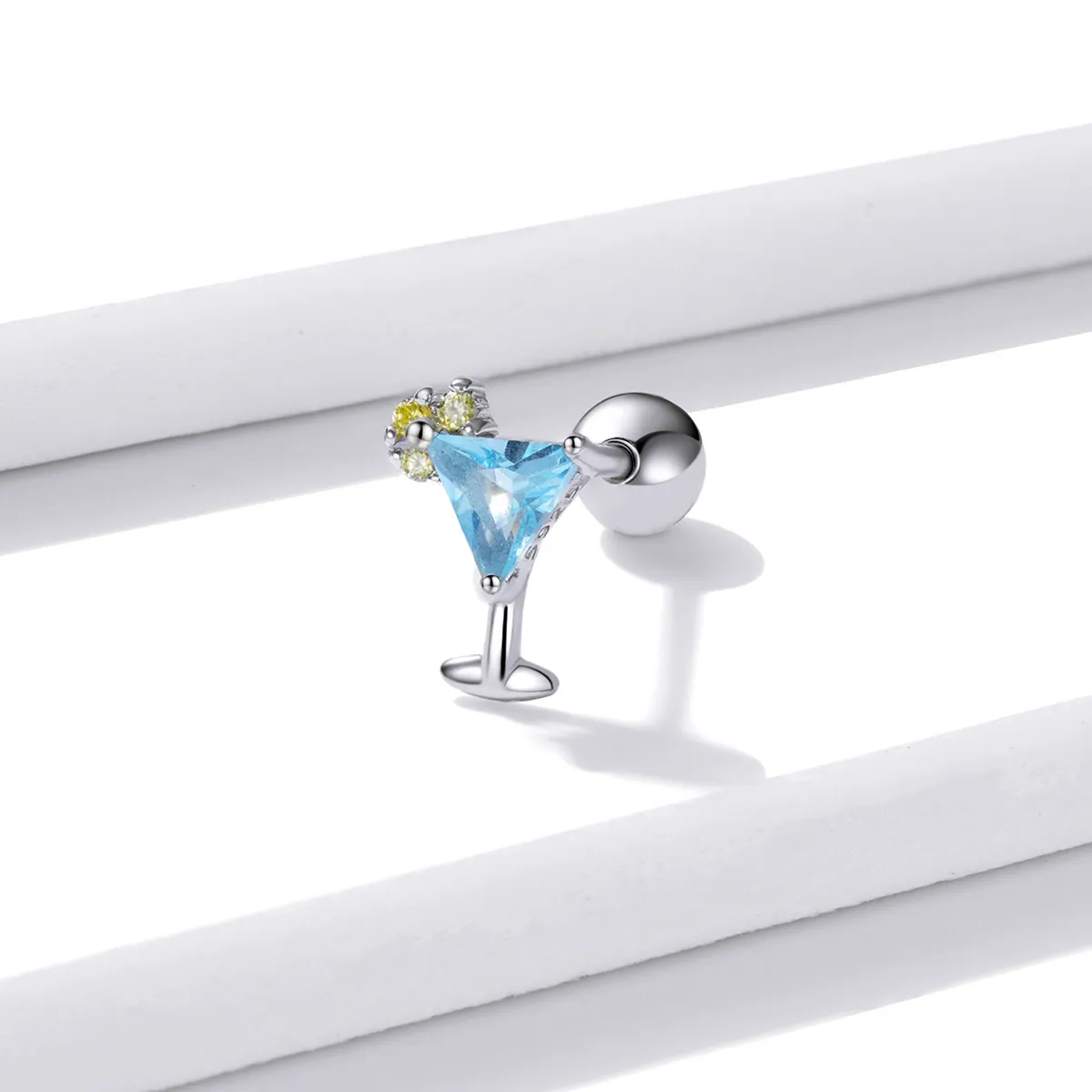 Pandora Style Summer Sweetheart - Ice Drink Stud Earrings - BSE489