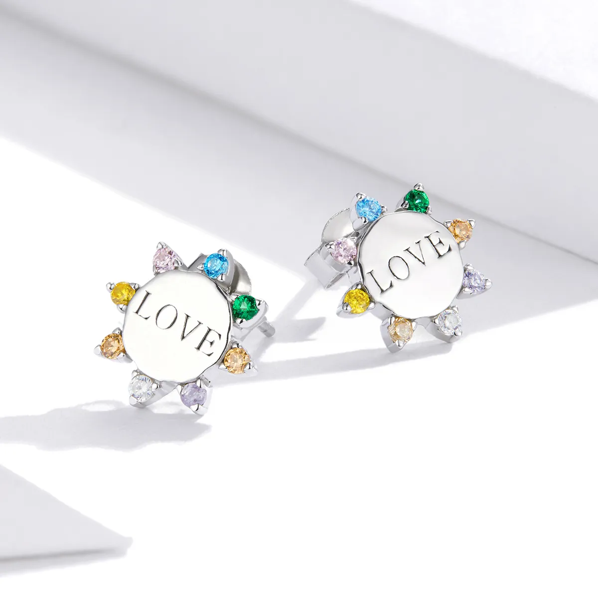 Pandora Style Sweet Love Stud Earrings - SCE892