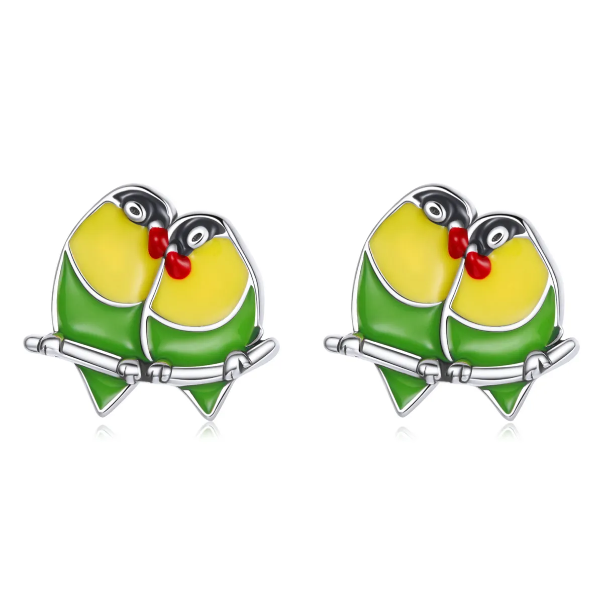 Pandora Style Two Orioles Stud Earrings - SCE1278