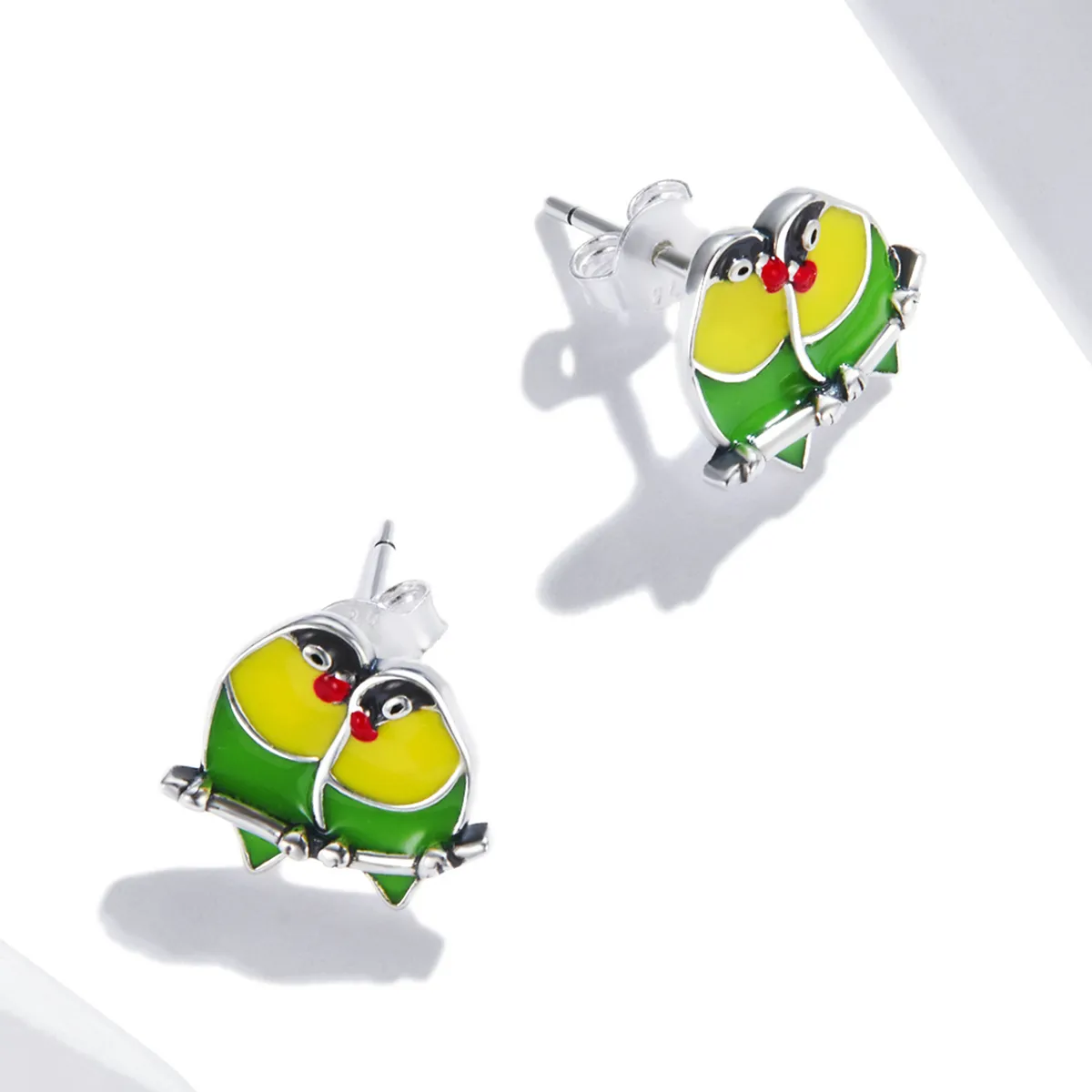 Pandora Style Two Orioles Stud Earrings - SCE1278